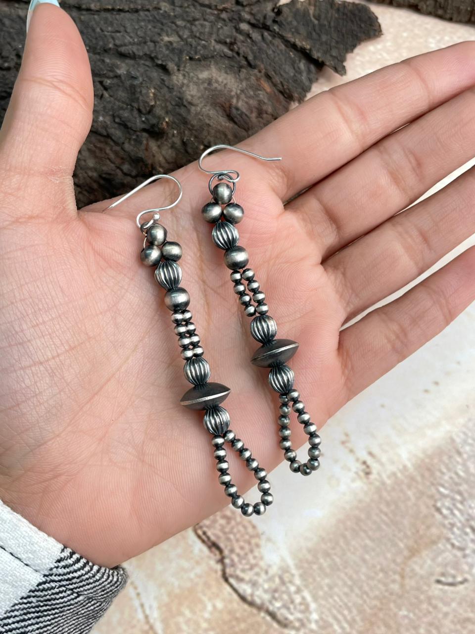 Handmade Sterling Silver Hook Dangle Earrings (9)
