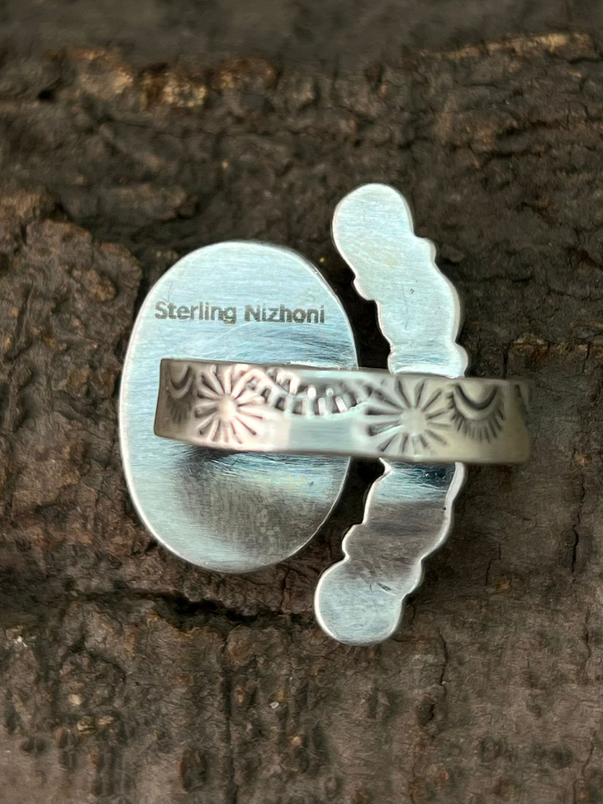 Handmade Sterling Silver Cotton Candy Adjustable Ring "Signed Nizhoni"