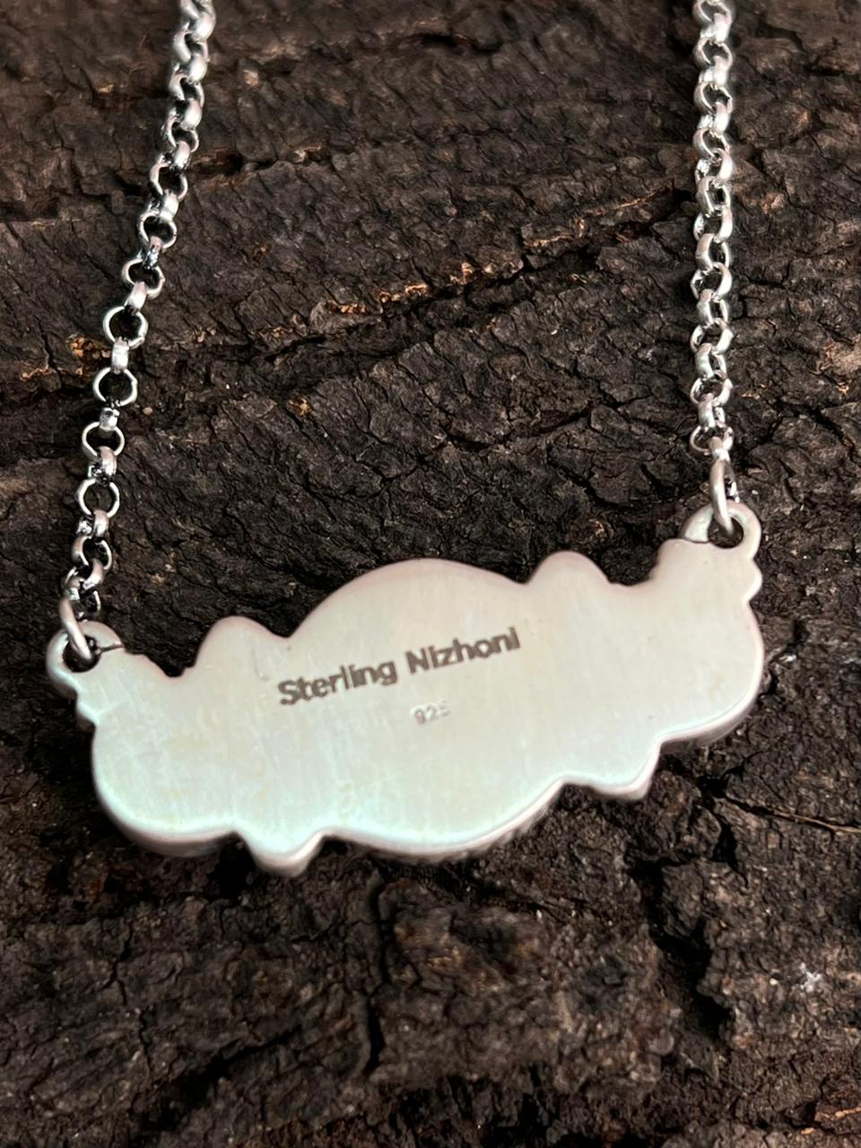 Handmade Sterling Silver Cotton Candy Necklace "Signed Nizhoni"