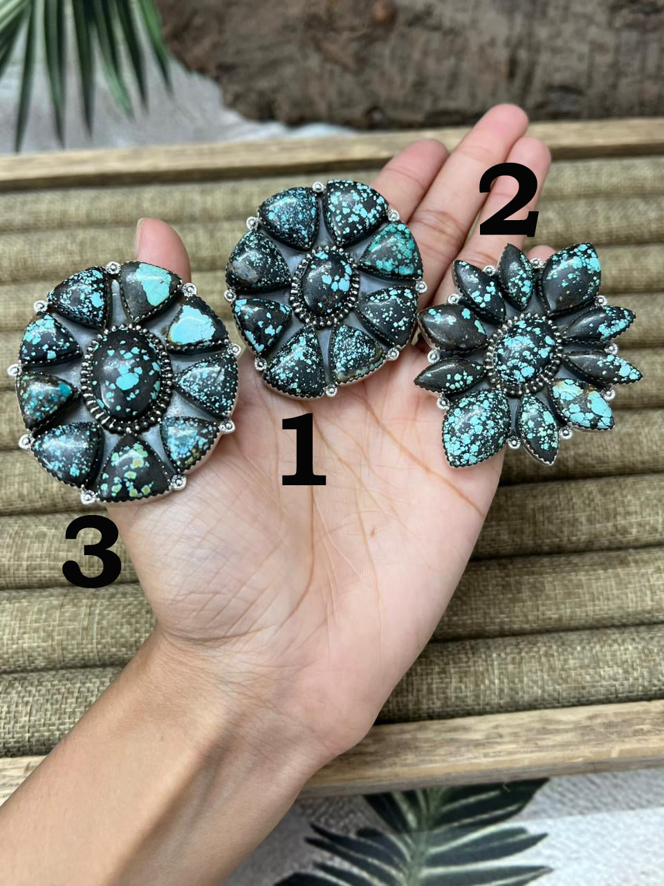 Handmade Sterling Silver Lander Turquoise Adjustable Ring With Signed Nizhoni