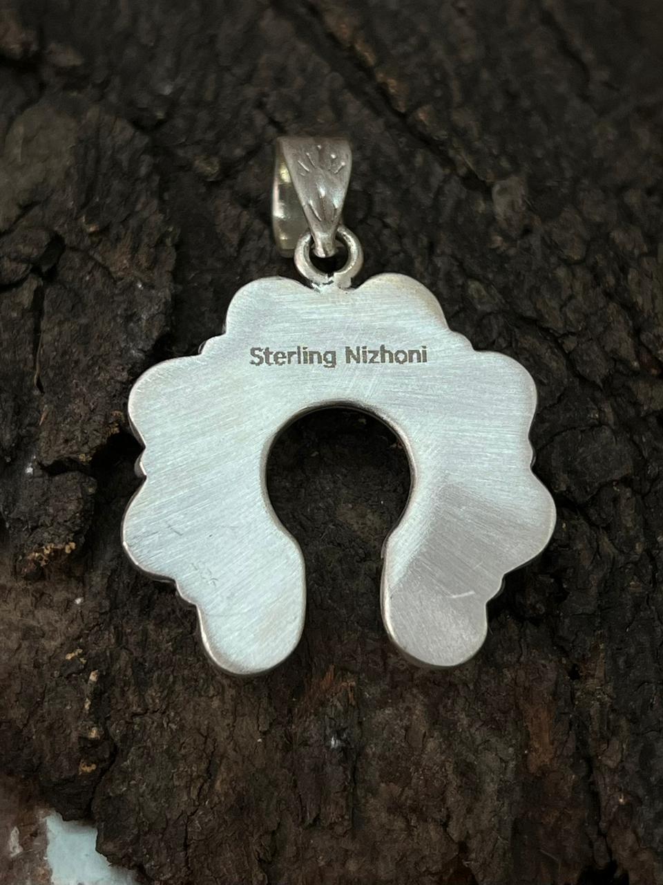 Handmade Sterling Silver Cotton Candy Naja Pendant "Signed Nizhoni"