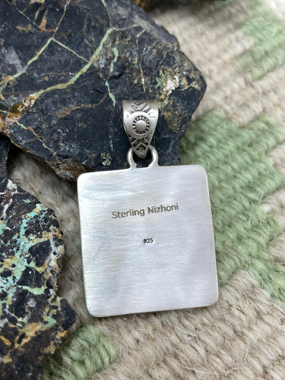 Handmade Sterling Silver Cotton Candy Pendant "Signed Nizhoni"