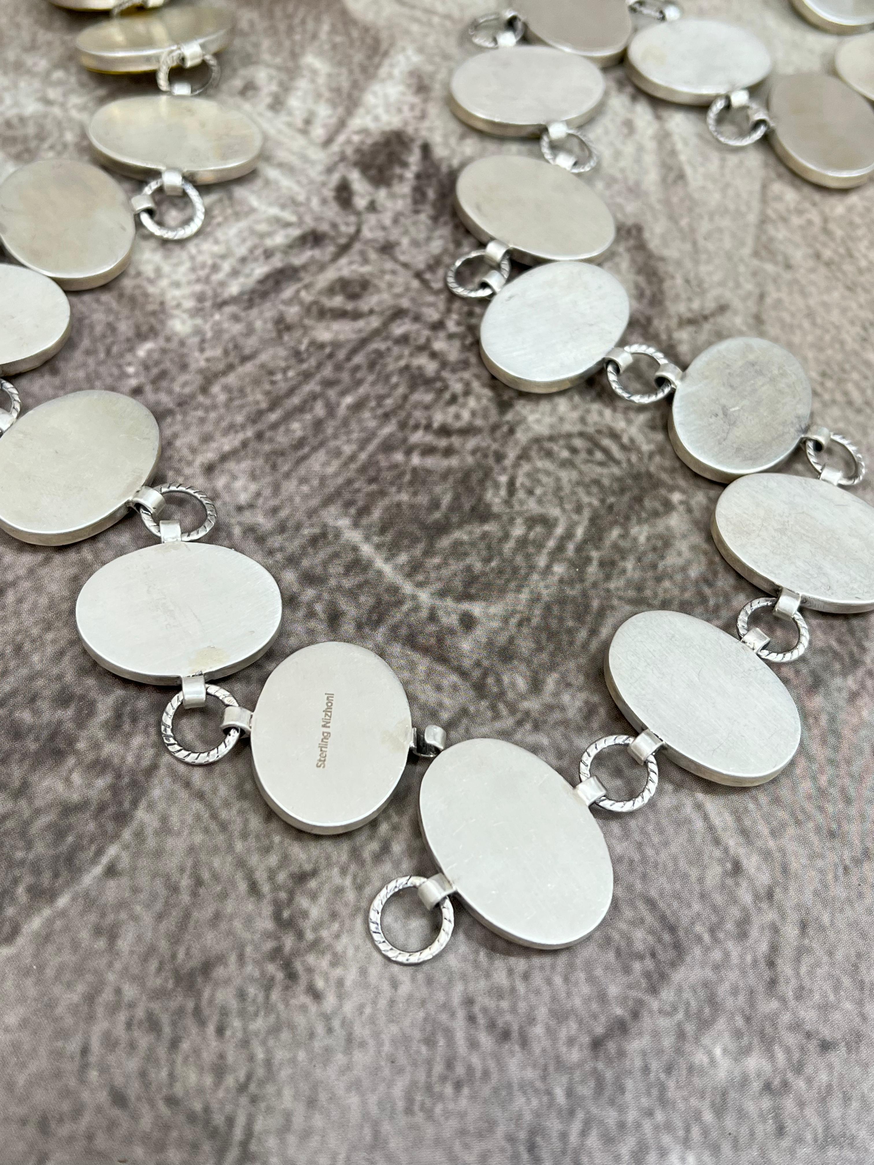 Handmade Sterling Silver Honey Dahlia Belt with Signed Nizhoni