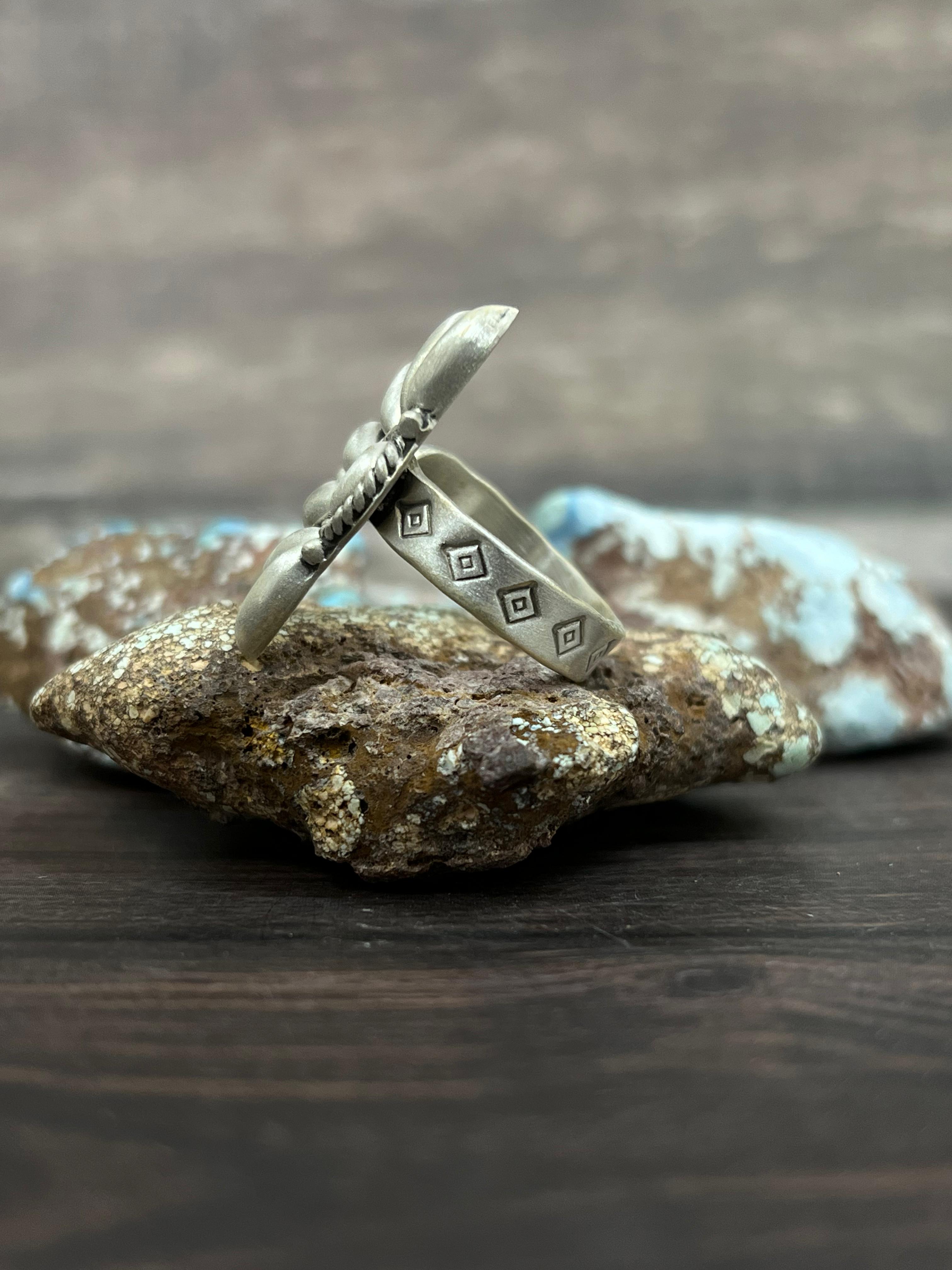 Handmade Sterling Silver Adjustable Ring With Signed Nizhoni