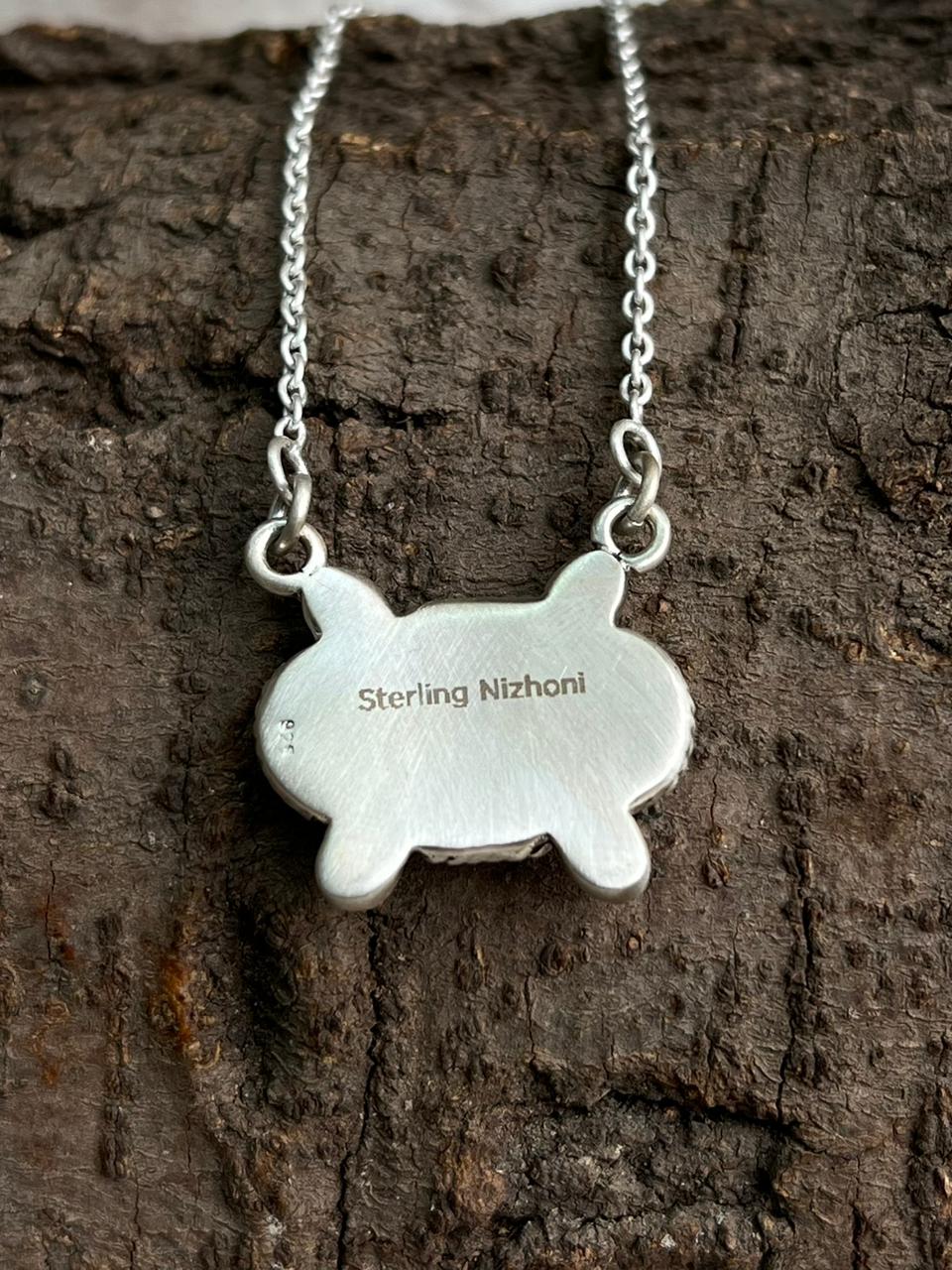 Handmade Sterling Silver Cotton Candy Necklace "Signed Nizhoni"