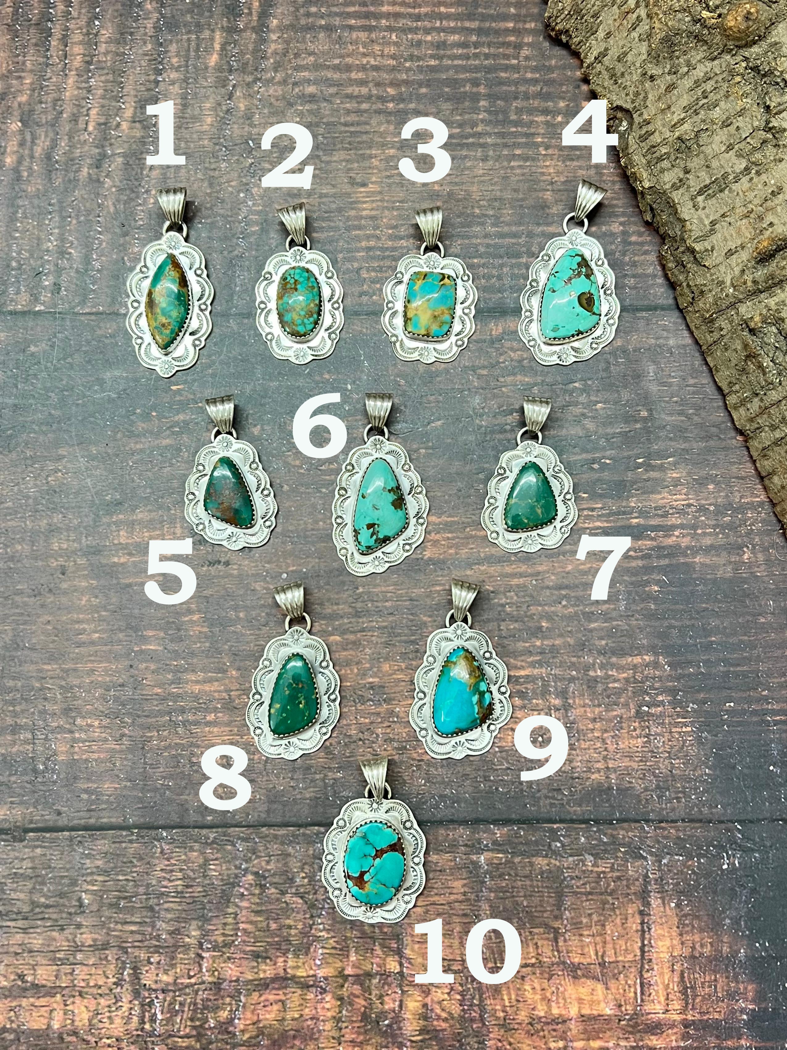 Handmade Sterling Silver Hardy Pit Pendant with Signed Nizhoni