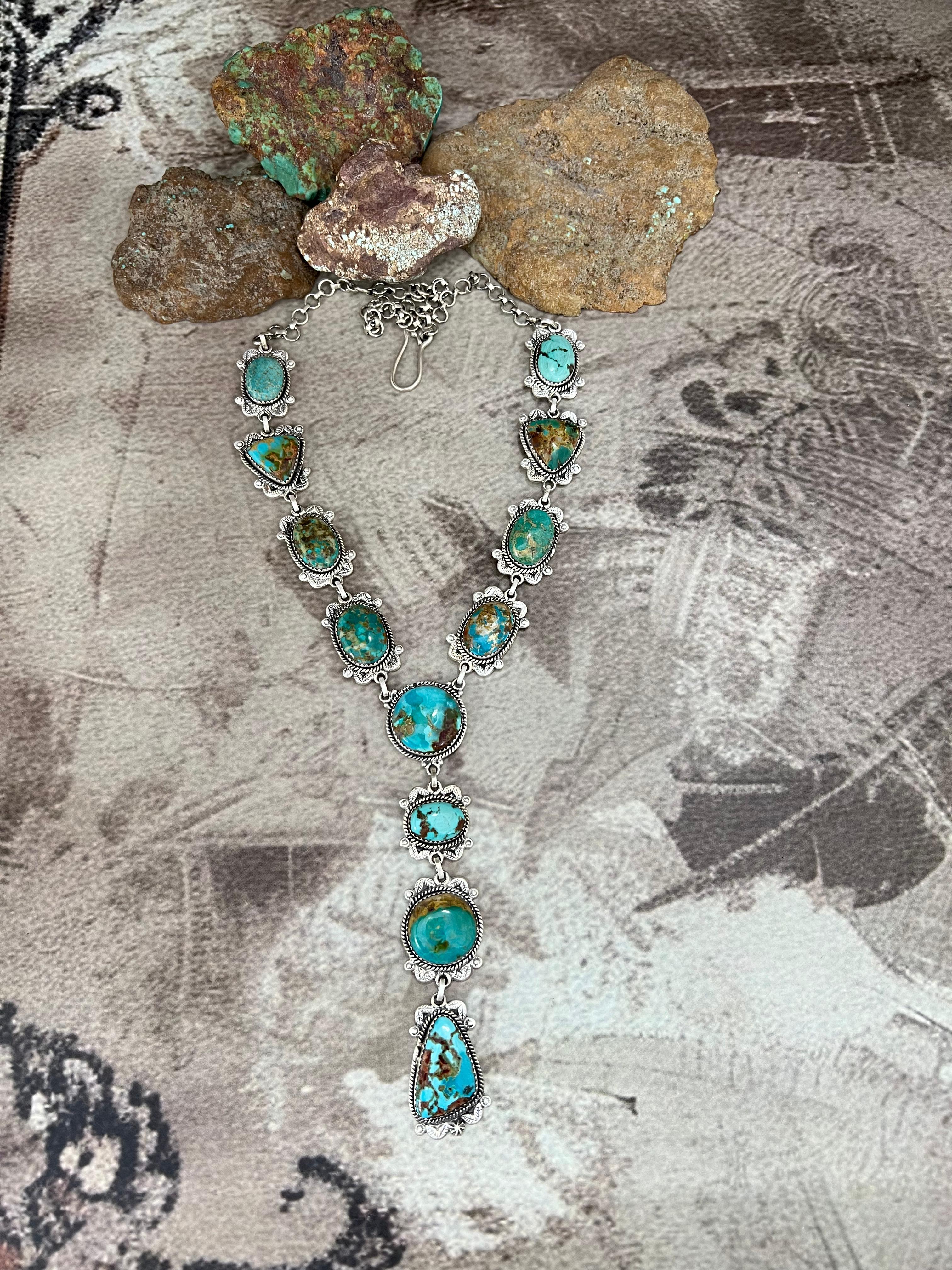 Handmade Sterling Silver Hardy Pit Necklace with Signed Nizhoni