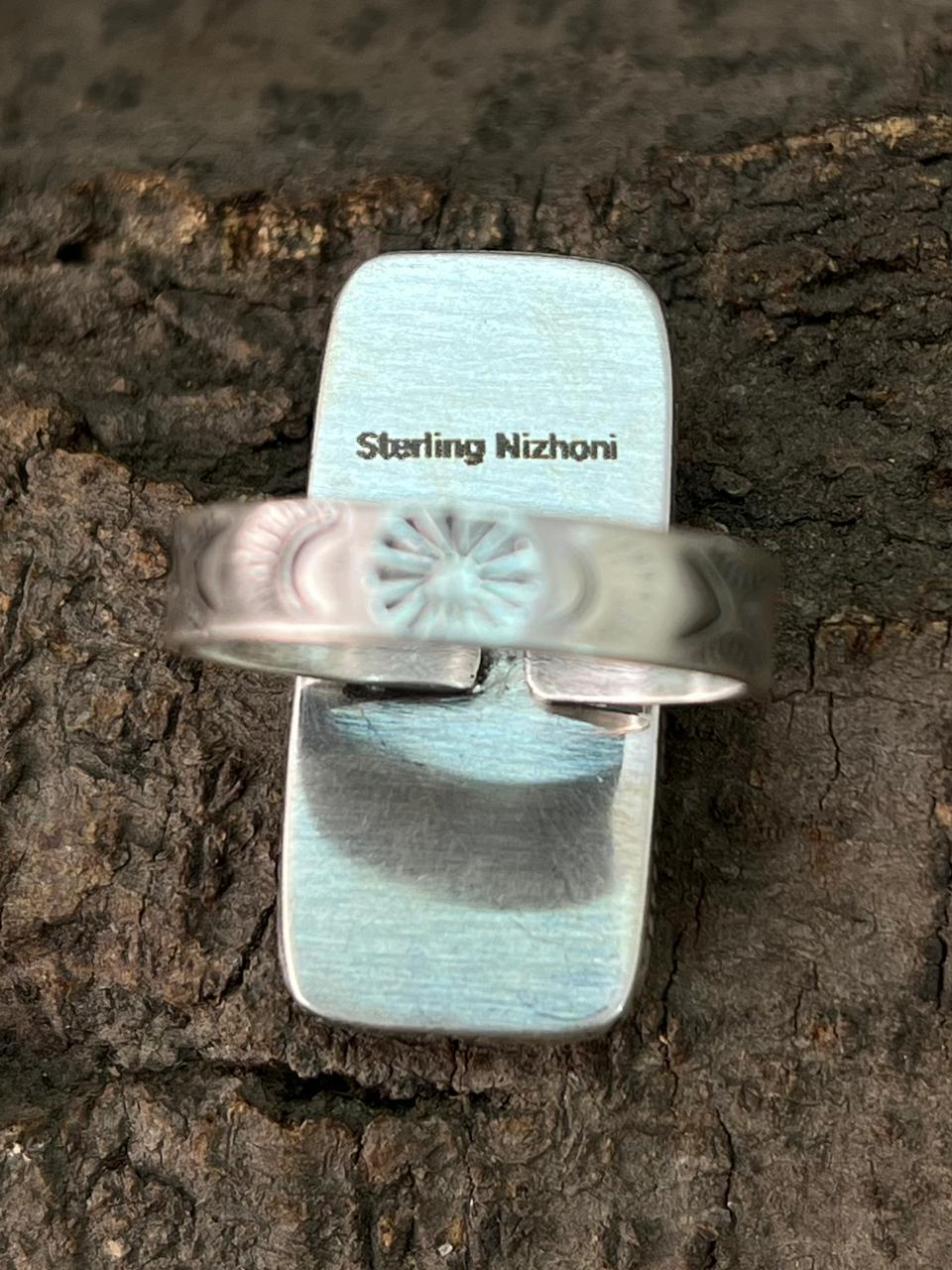 Handmade Sterling Silver Cotton Candy Adjustable Ring "Signed Nizhoni"