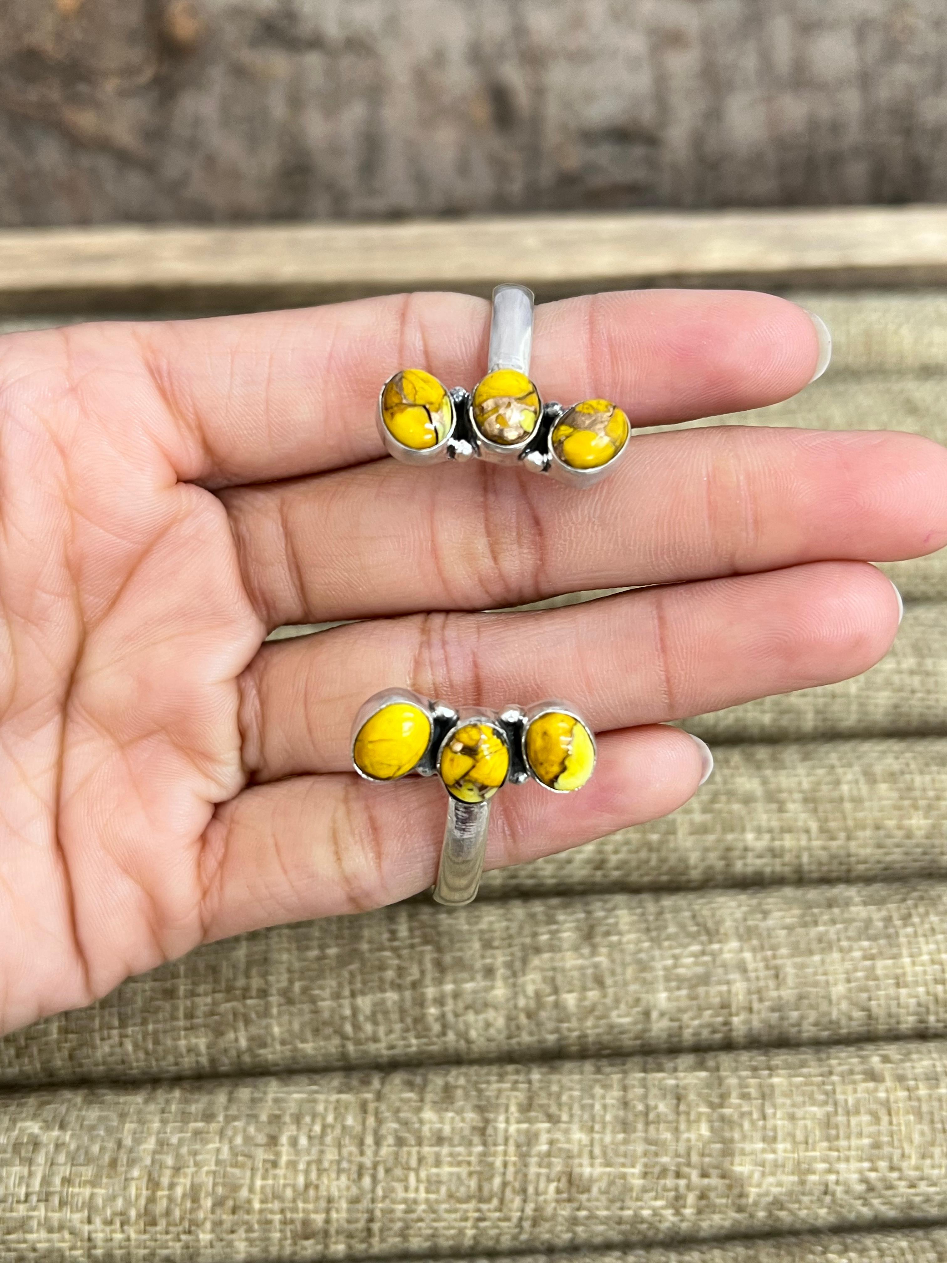 Handmade Sterling Silver Multi Stones Bracelet with Signed Nizhoni