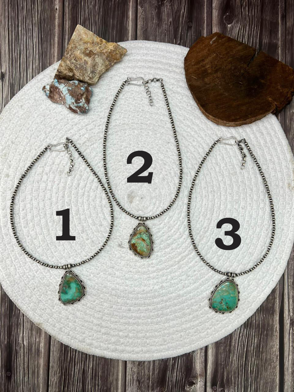 Handmade Sterling Silver Beaded Mantis Turquoise Necklace "Signed Nizhoni"