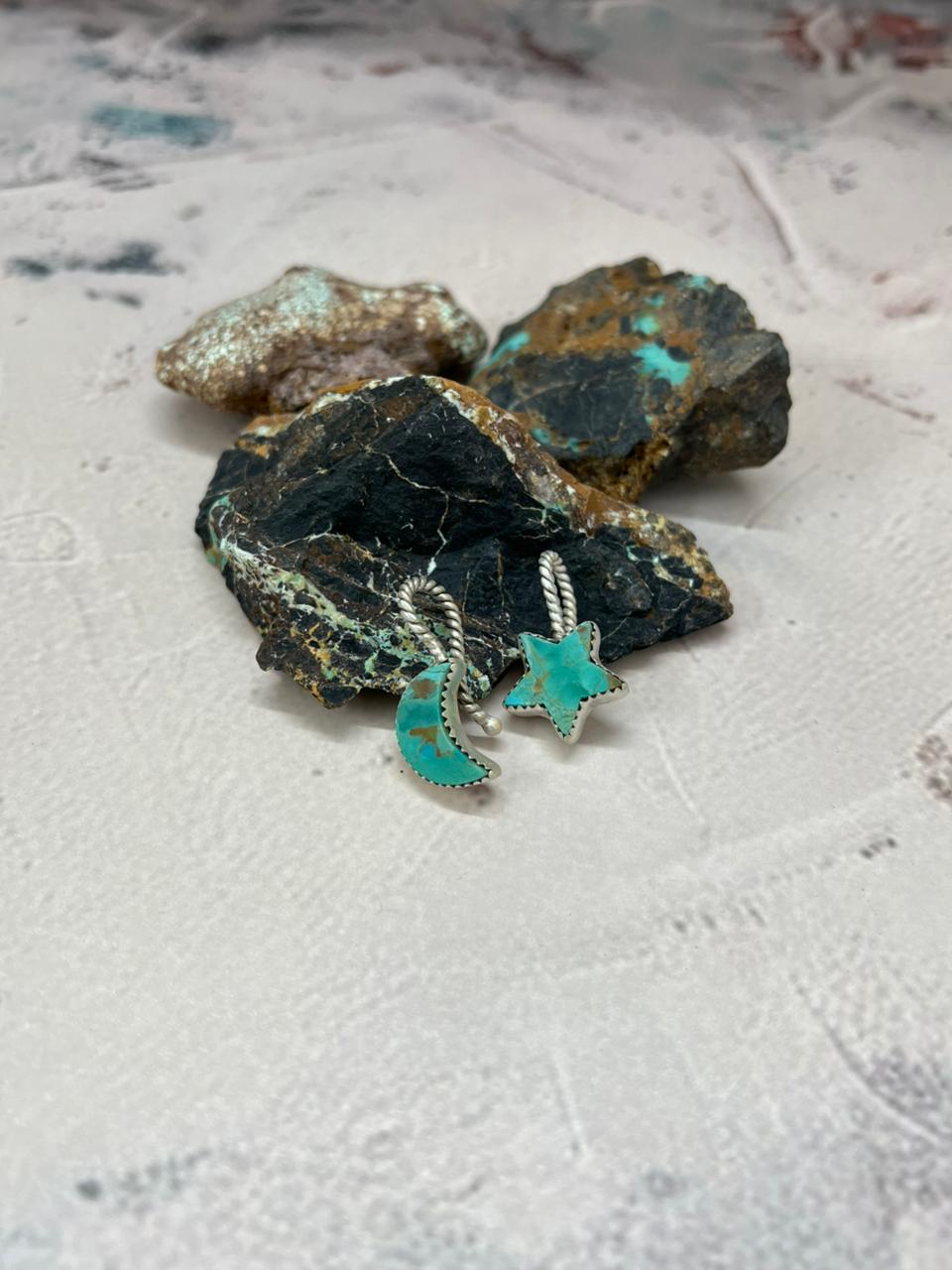 Handmade Sterling Silver Kingman Turquoise Hat Pin "Signed Nizhoni"