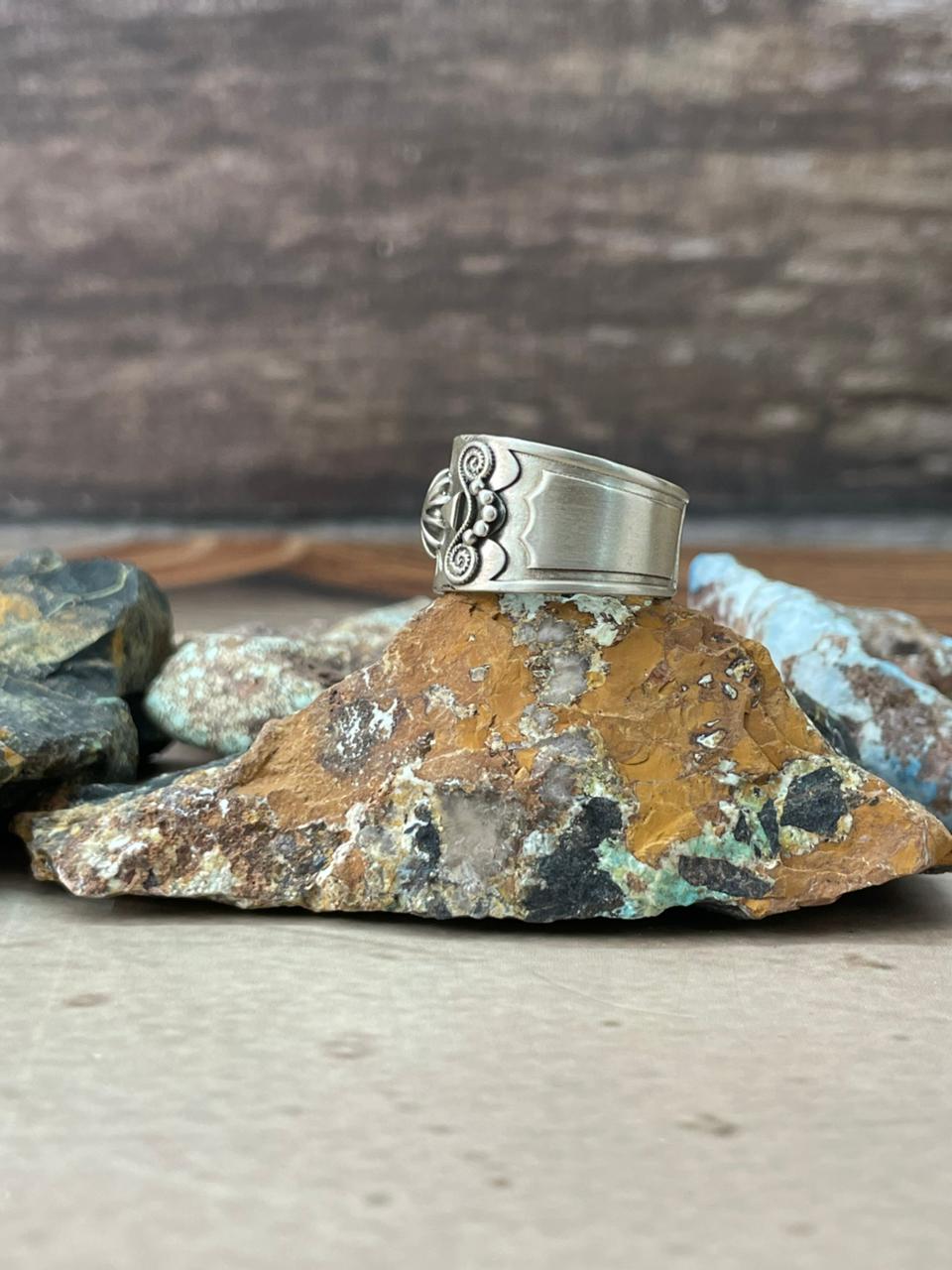 Handmade Sterling Silver Adjustable Ring "Signed Nizhoni"