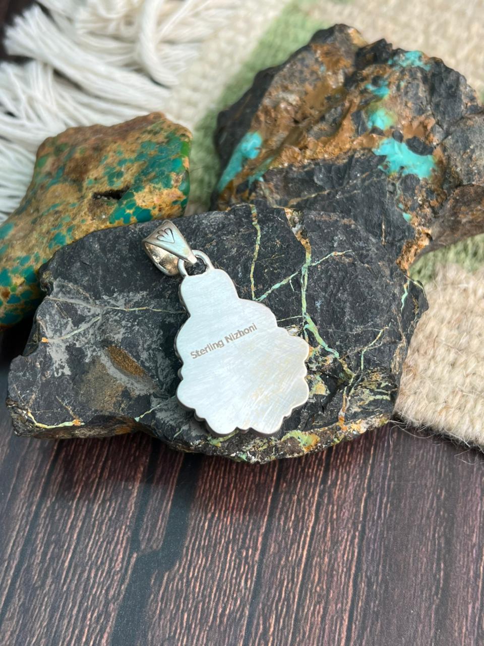Handmade Sterling Silver Cotton Candy Pendant "Signed Nizhoni"