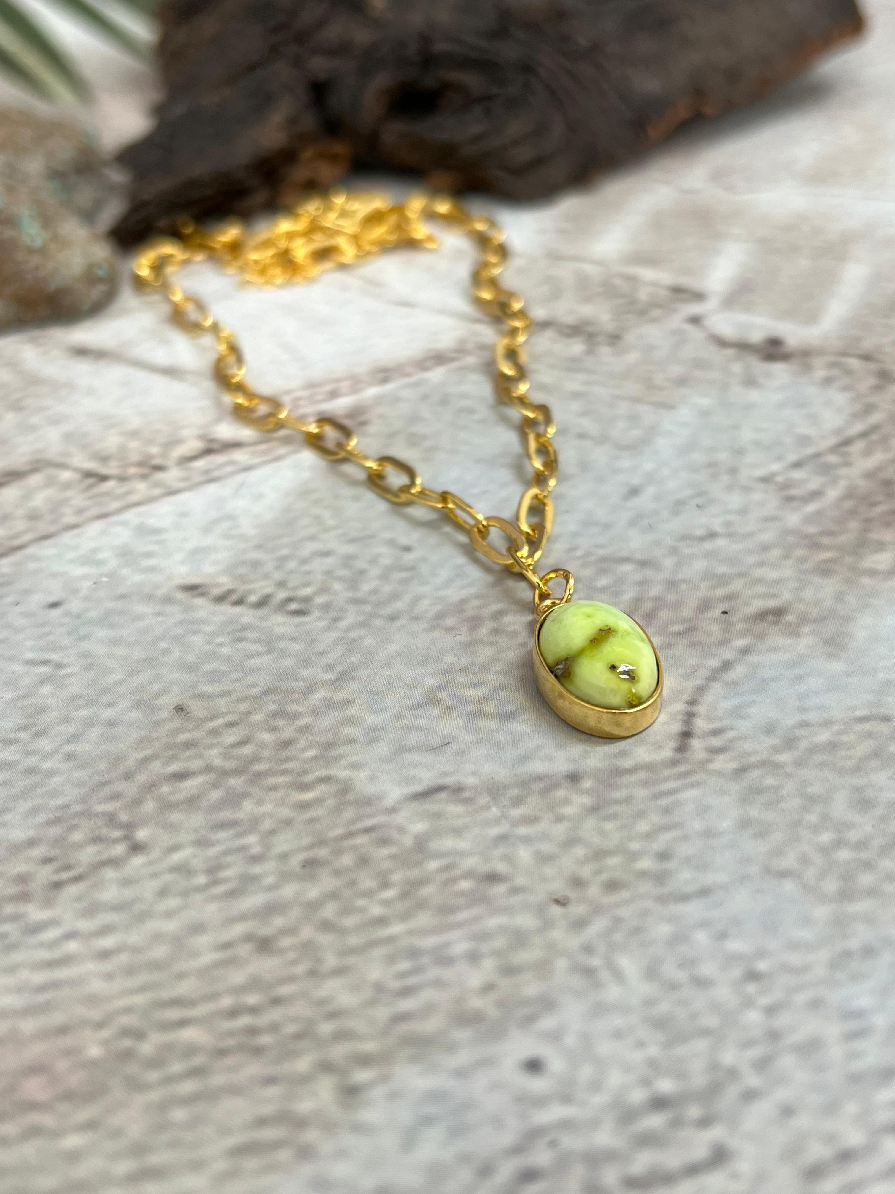 “The Golden Collection” Handmade Natural Palomino Turquoise Necklace