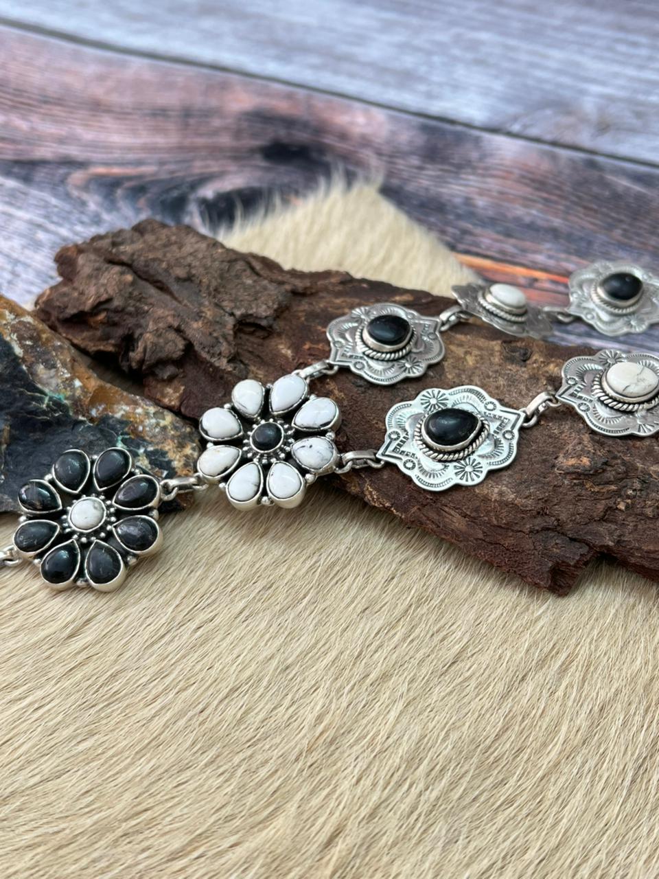 Handmade Sterling Silver White Buffalo Necklace "Signed Nizhoni"