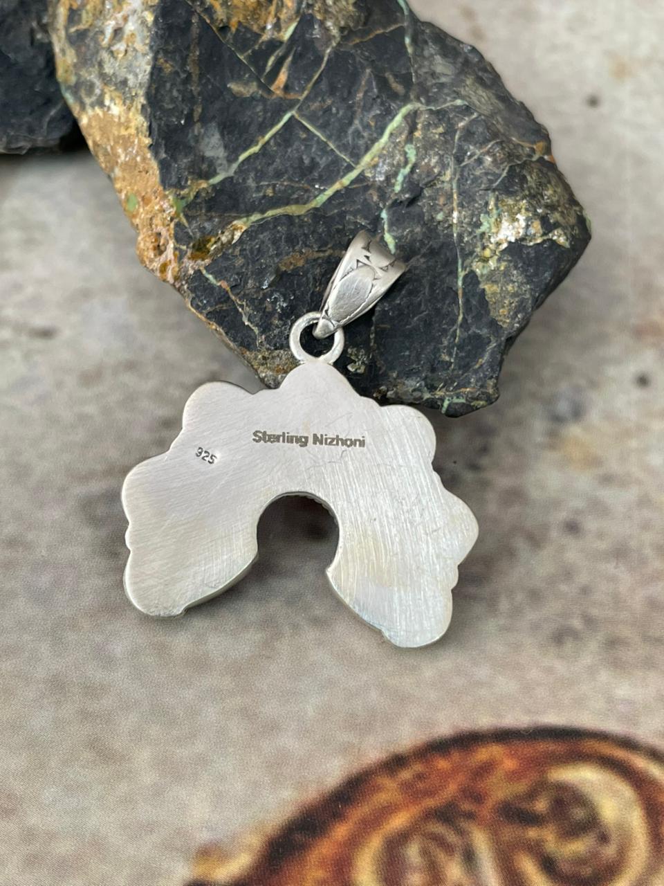 "Heart Collection" Handmade Sterling Silver Hot Pink Pendant "Signed Nizhoni"