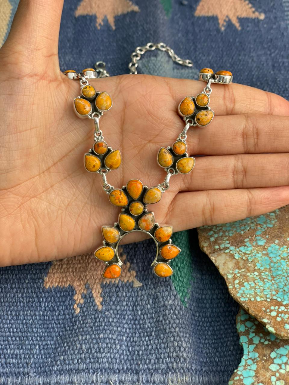 Handmade Sterling Silver Bumblebee Necklace "Signed Nizhoni"