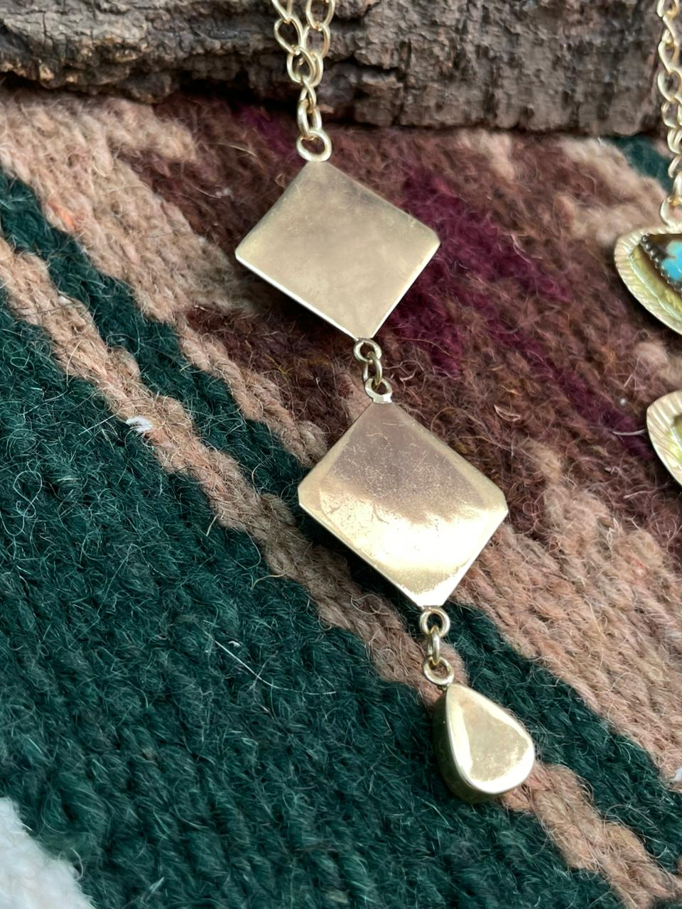 “The Golden Collection” Handmade Number 8 Turquoise with Gold Necklace