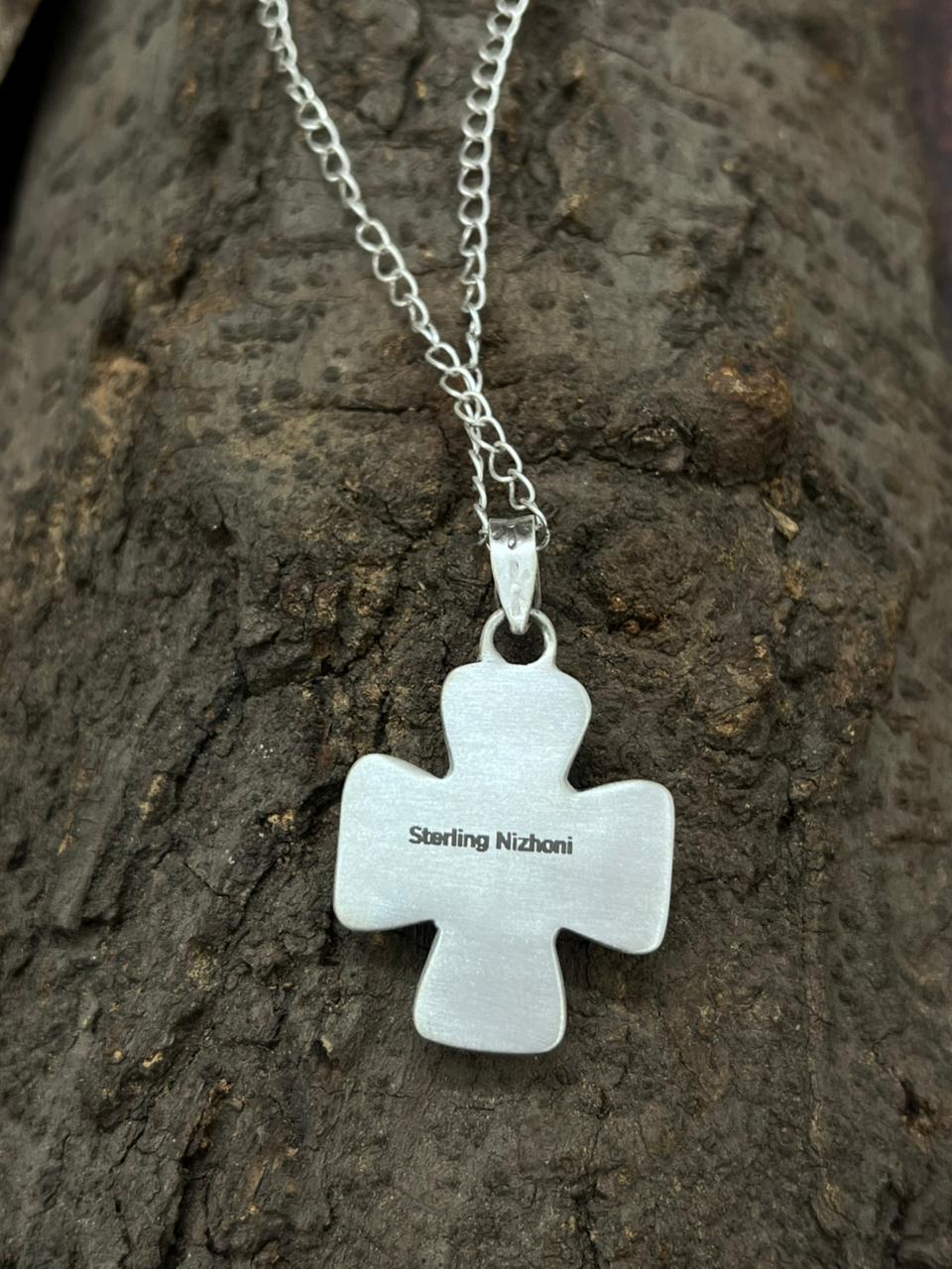 Handmade Sterling Silver Sierra Bella Turquoise Necklace "Signed Nizhoni"