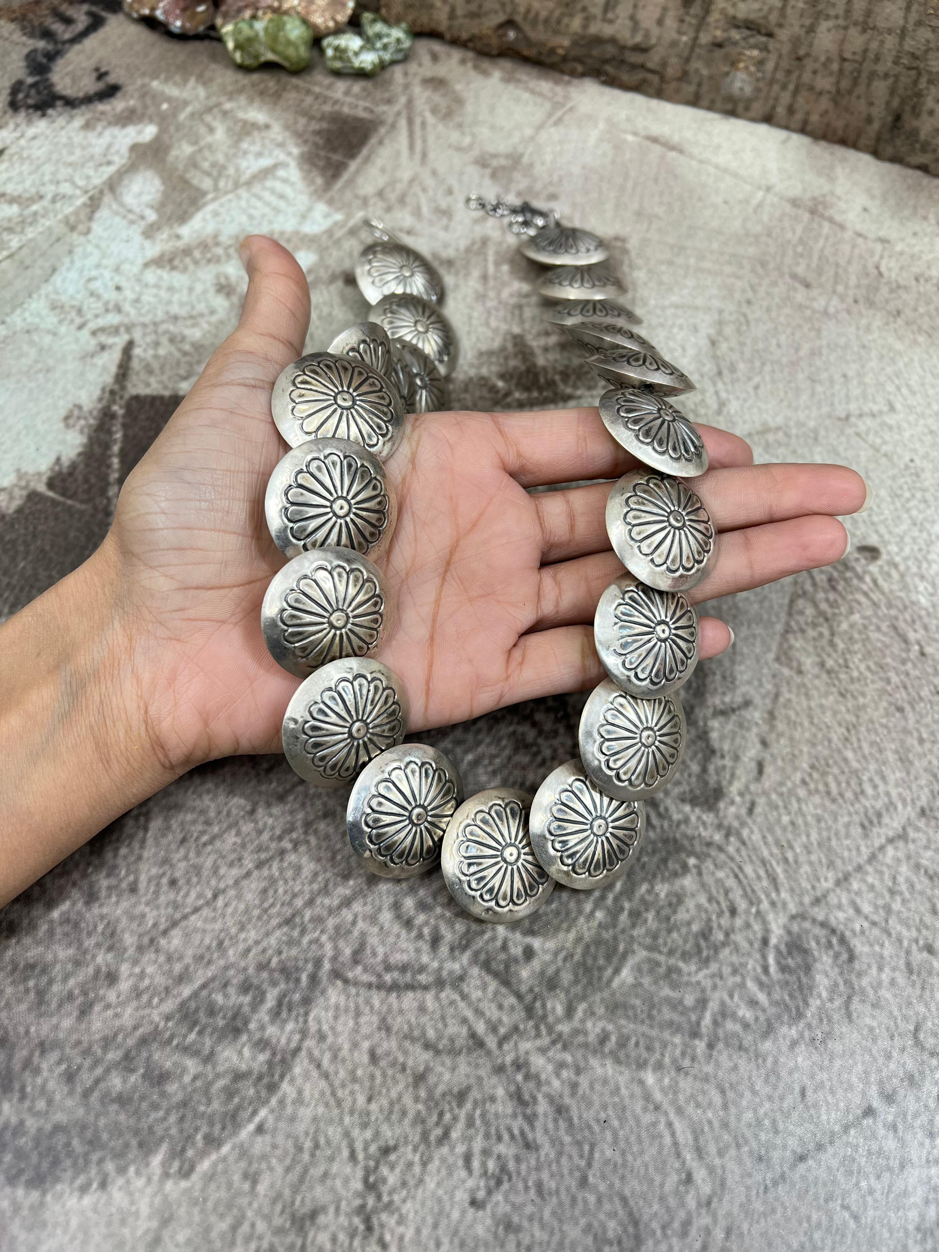 Handmade Sterling Silver Necklace with Signed Nizhoni A a