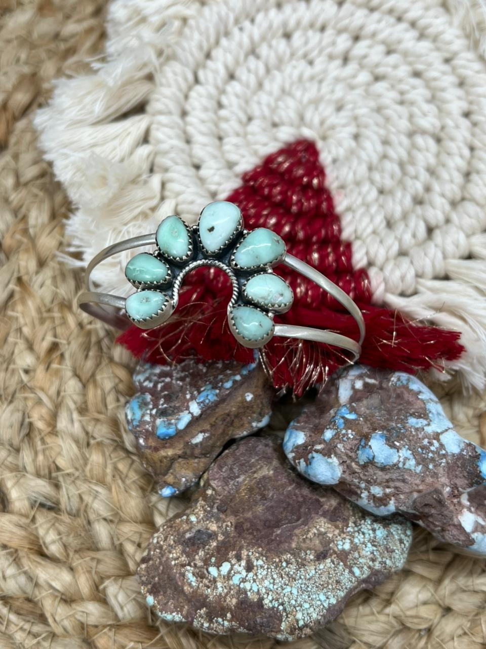 Handmade Sterling Silver Palomino Turquoise Bracelet "Signed Nizhoni"