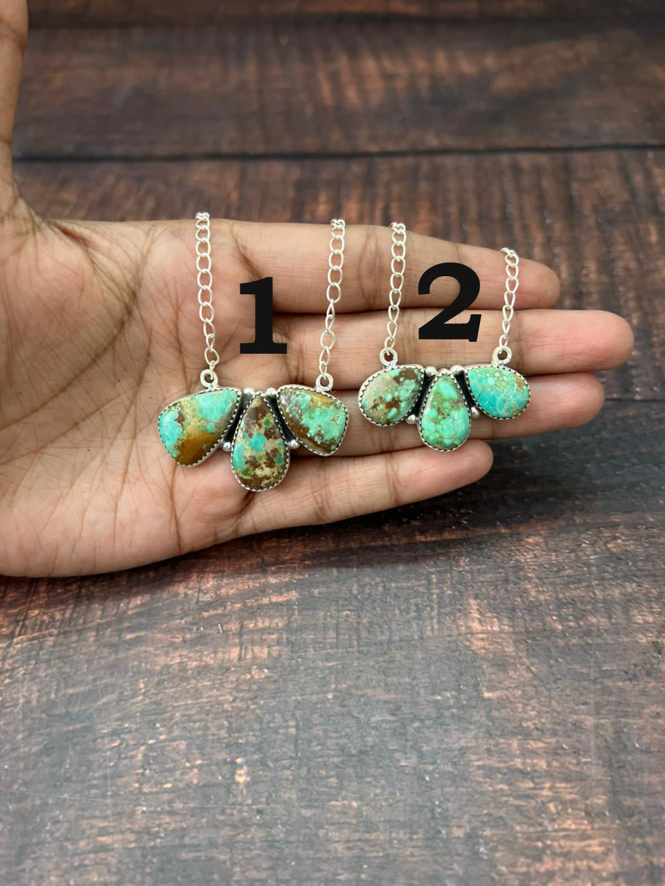 Handmade Sterling Silver Mantis Turquoise Necklace "Signed Nizhoni"