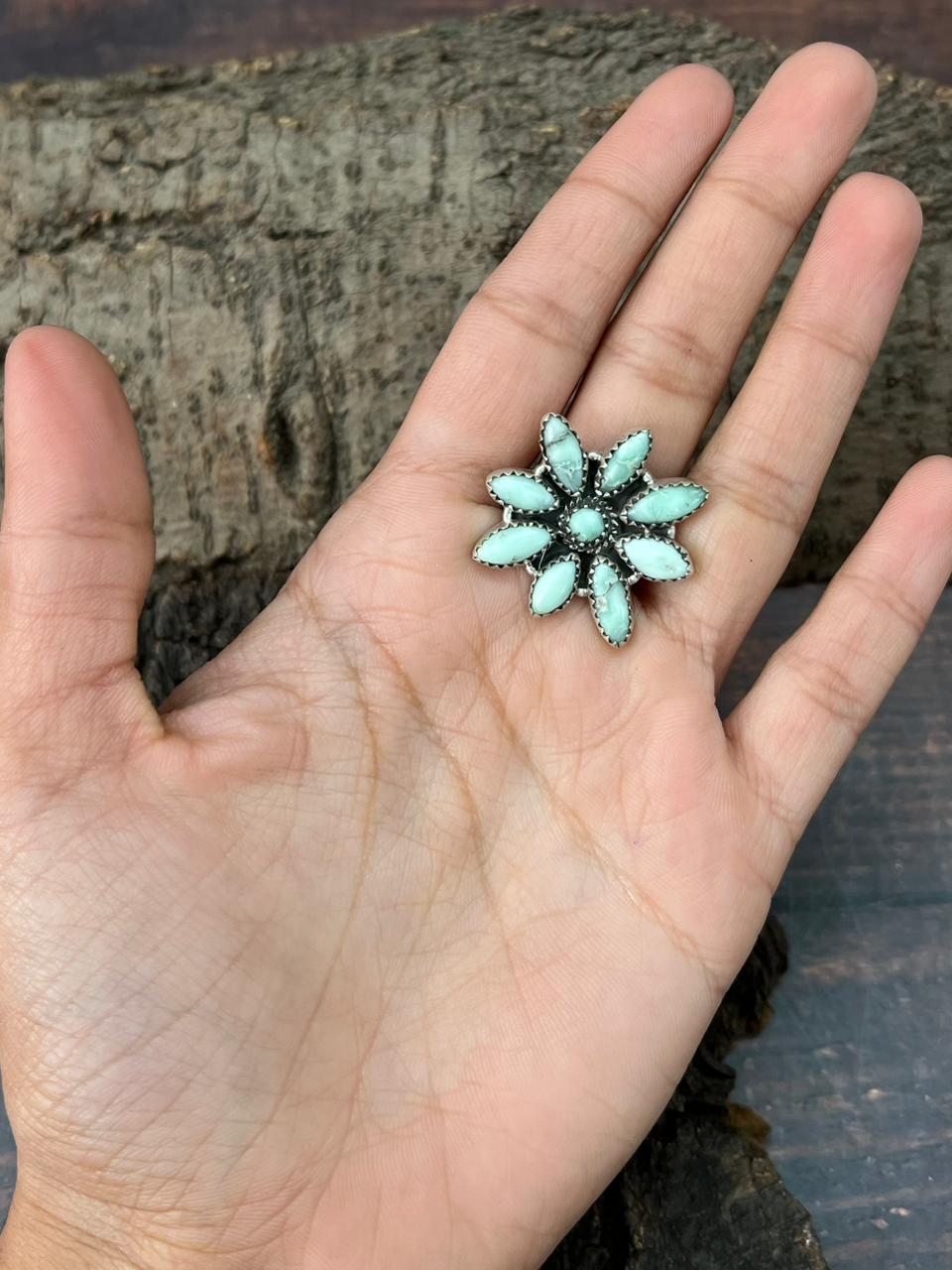 Handmade Sterling Silver Paloma Adjustable Ring "Signed Nizhoni"