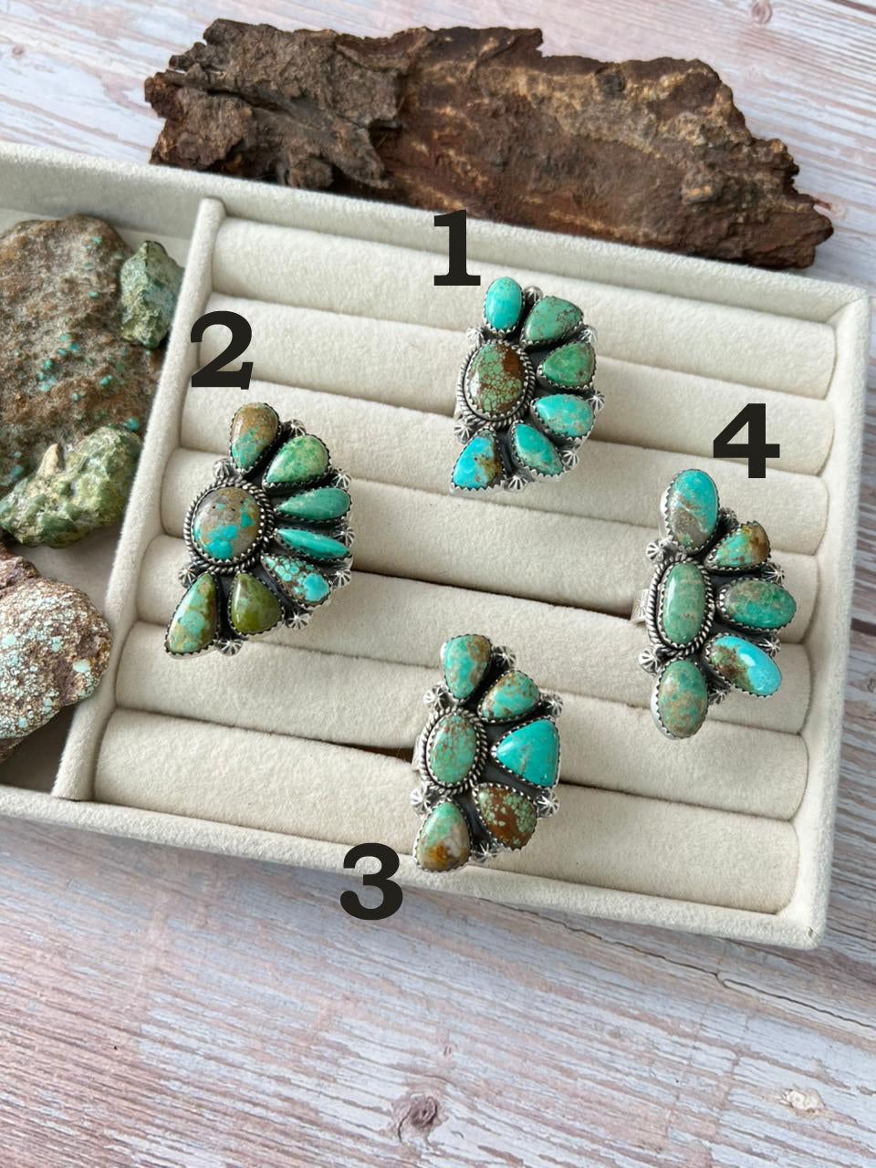 Handmade Sterling Silver Mantis Turquoise Adjustable Ring With Signed Nizhoni