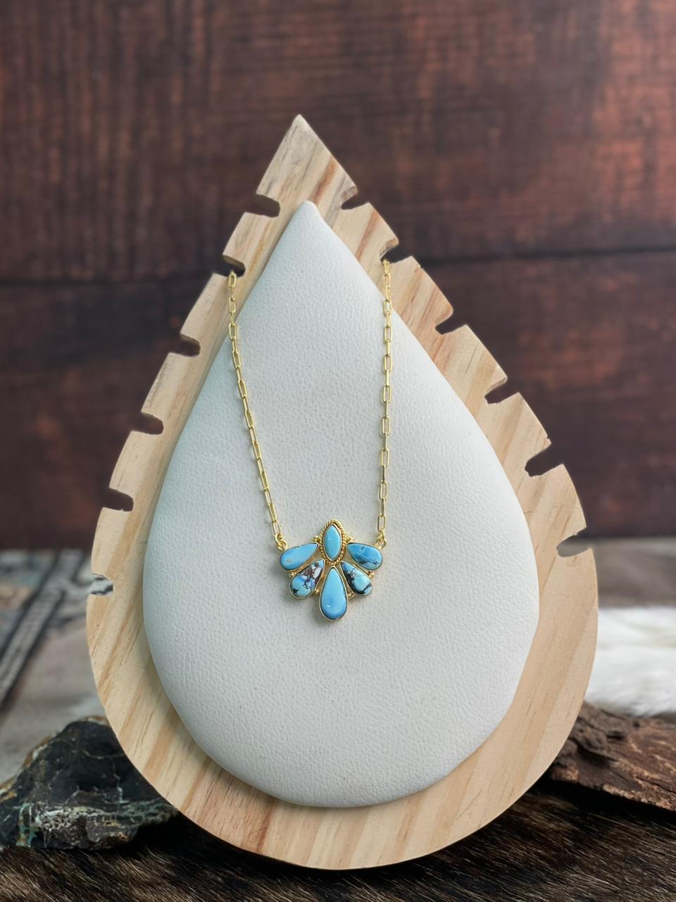 “The Golden Collection” Handmade Natural Golden Hills Turquoise Necklace