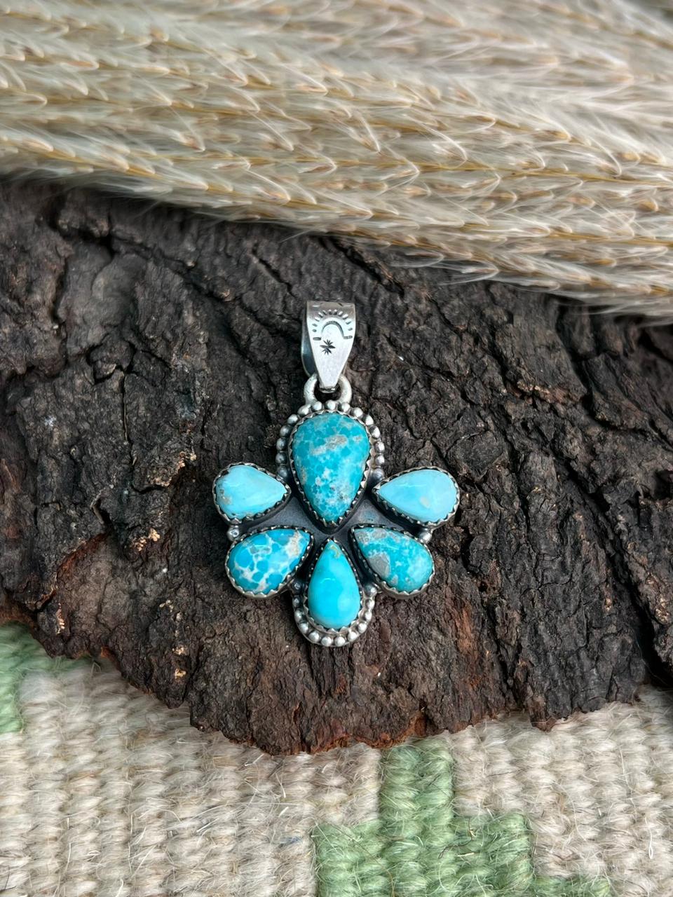 Handmade Sterling Silver White Water Pendant "Signed Nizhoni"