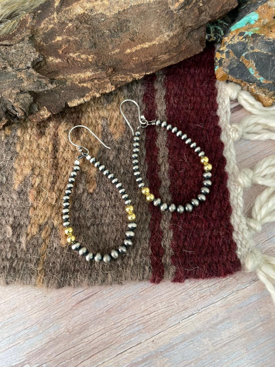 Handmade Sterling Silver Hook Dangle Earrings