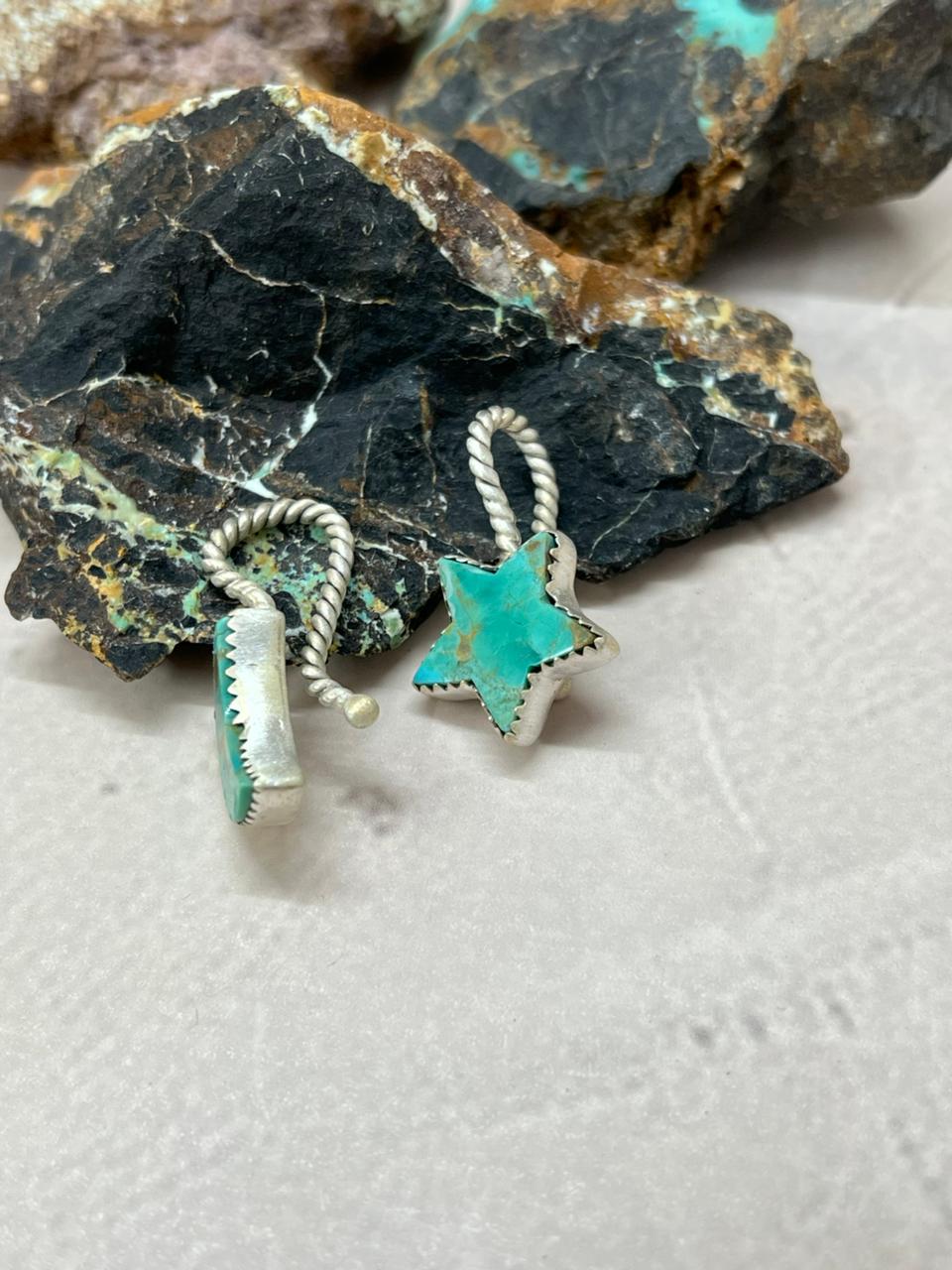 Handmade Sterling Silver Kingman Turquoise Hat Pin "Signed Nizhoni"
