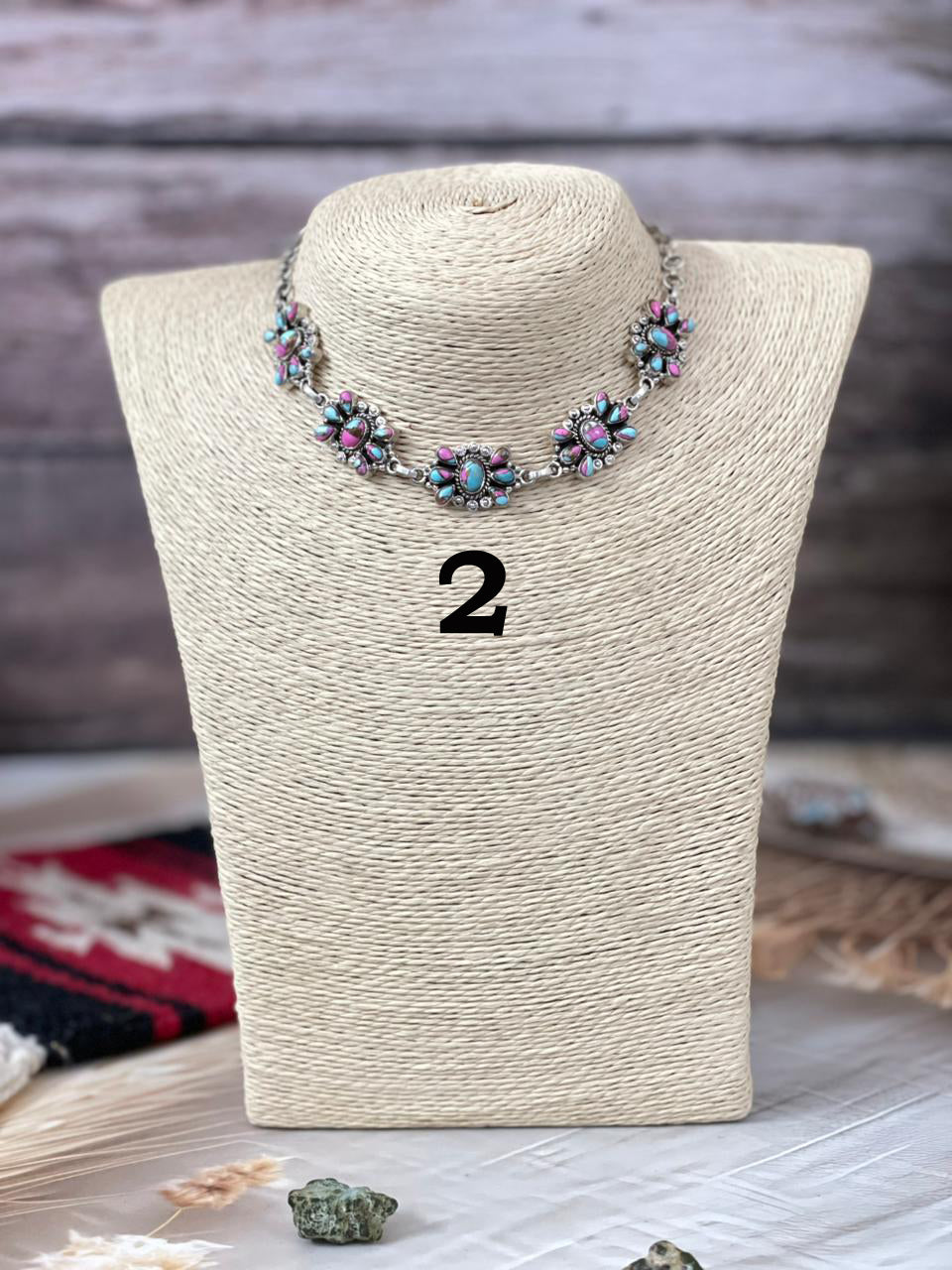 Handmade Sterling Silver Cotton Candy Necklace "Signed Nizhoni"