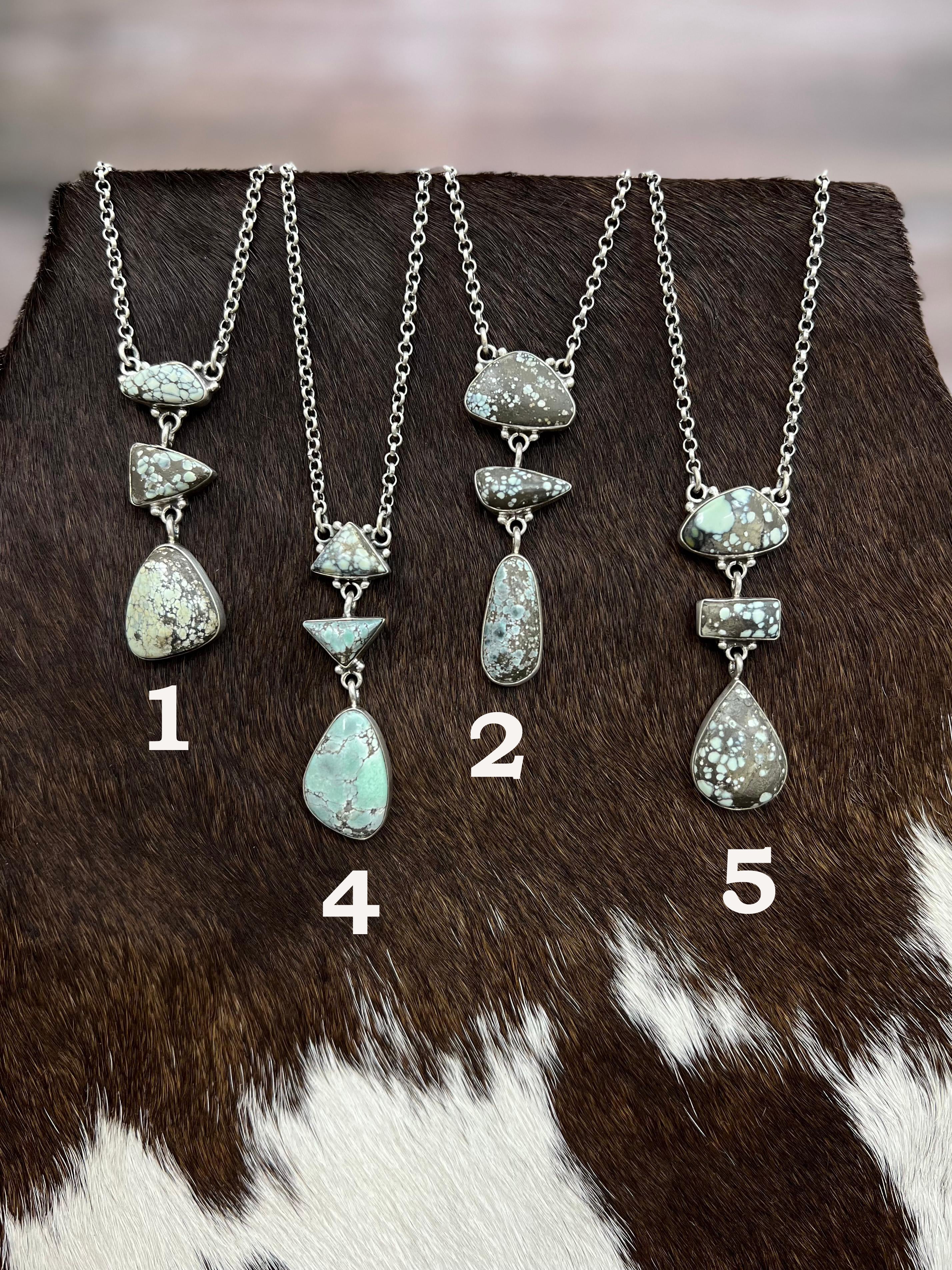 Handmade Sterling Silver Starfox Variscite Necklace Signed Nizhoni