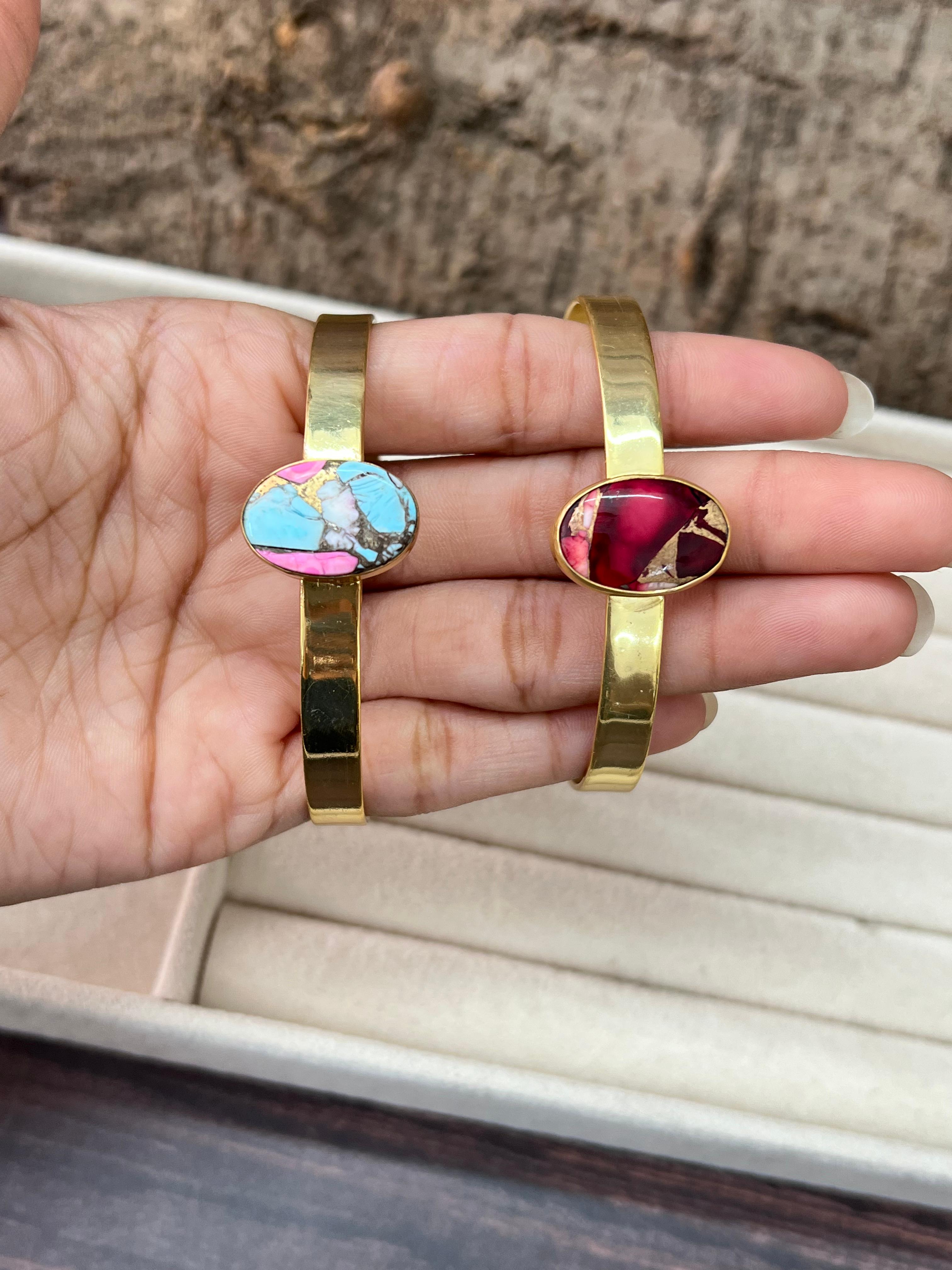 “The Golden Collection” Handmade Natural Gold Plated Dahlia Rose, Cotton Candy Bracelet (8)