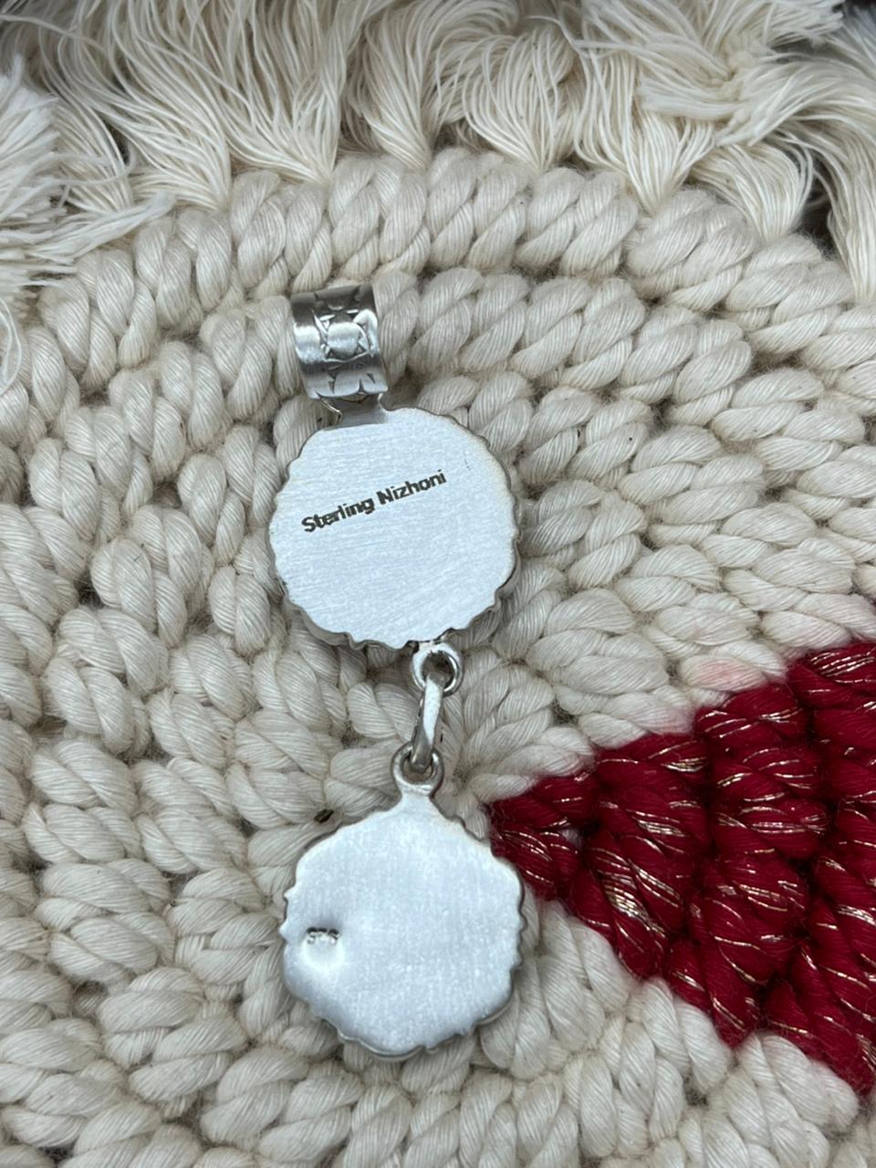 Handmade Sterling Silver Cotton Candy Pendant "Signed Nizhoni"