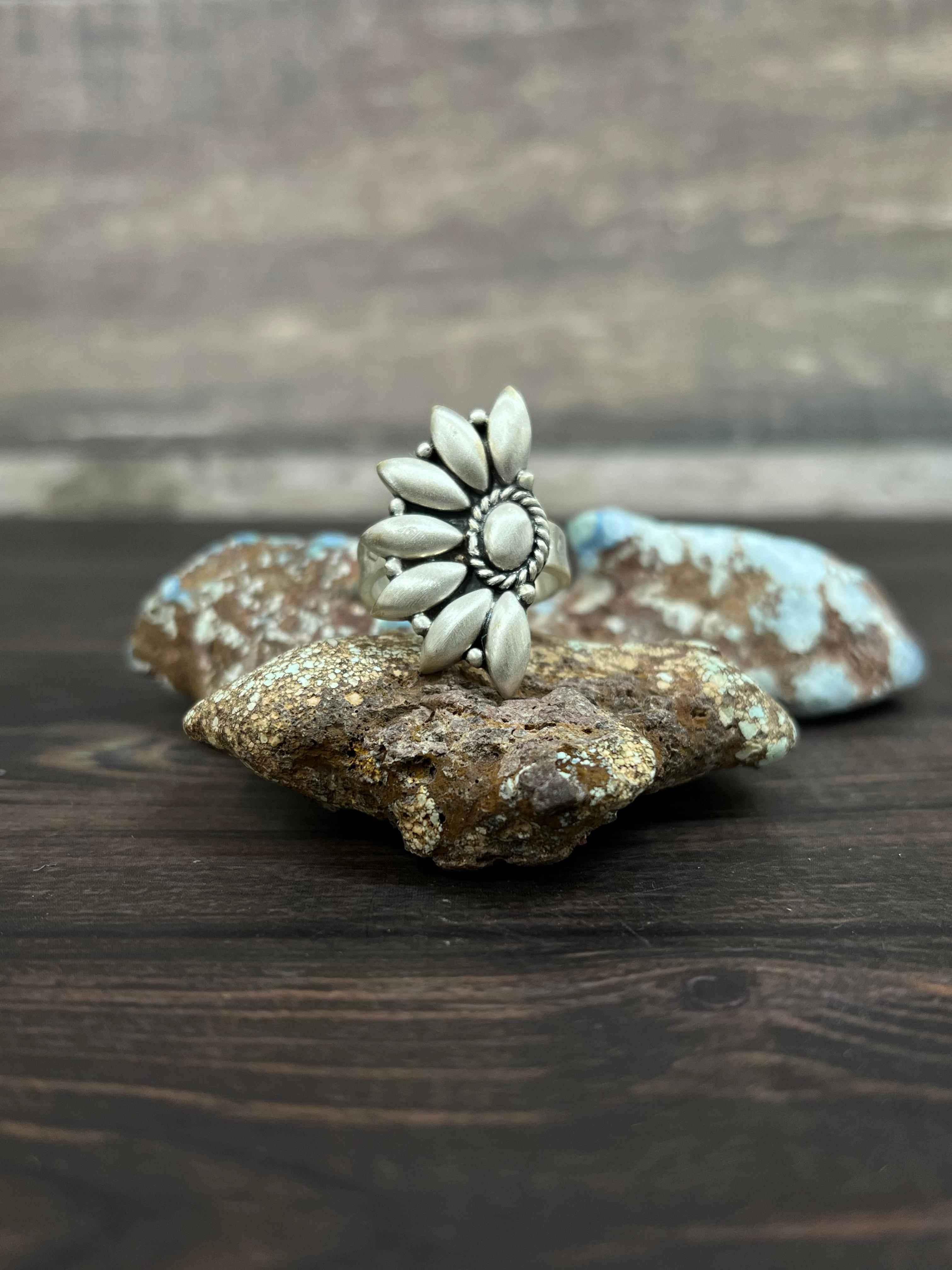 Handmade Sterling Silver Adjustable Ring With Signed Nizhoni