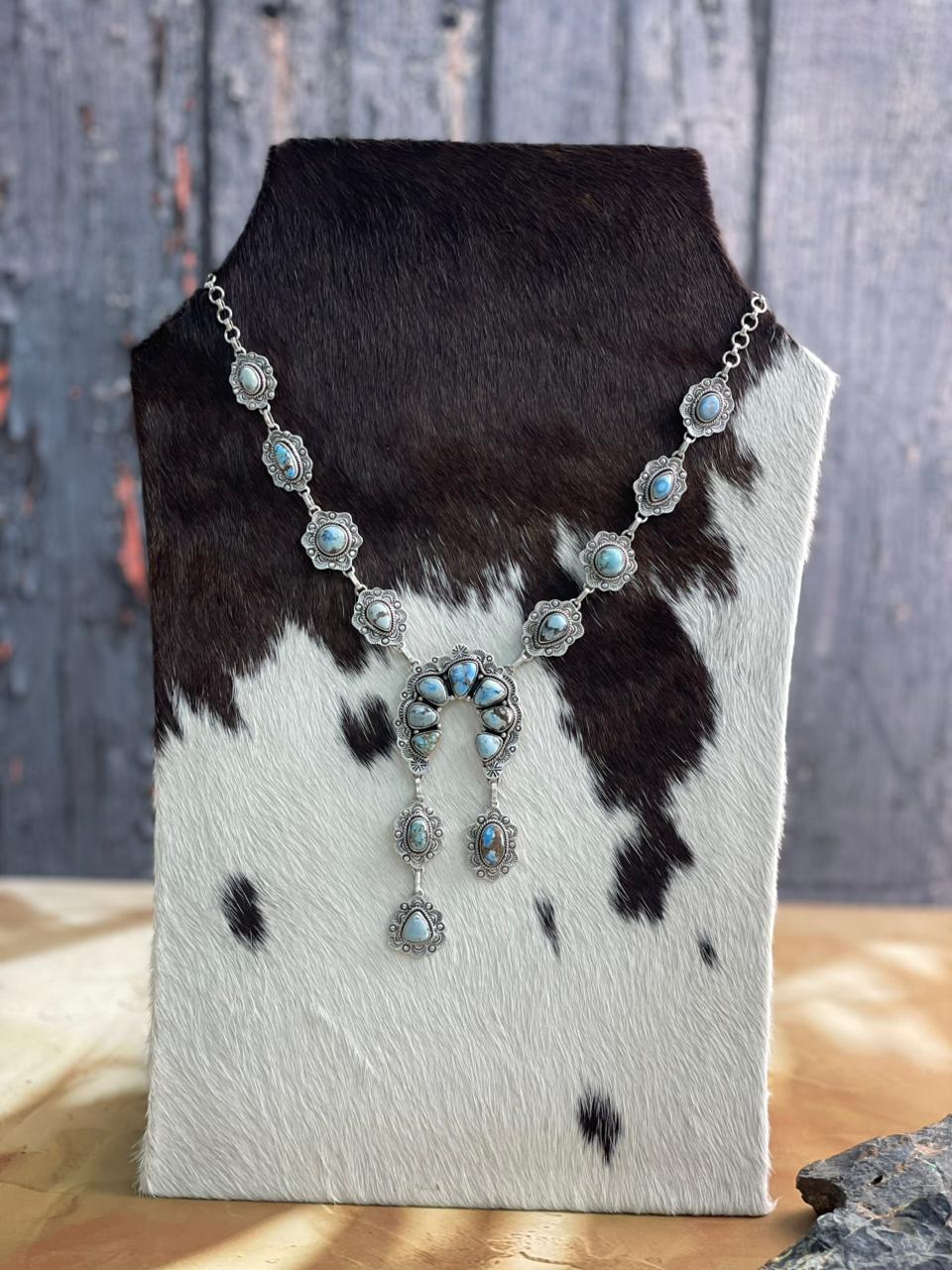 Handmade Sterling Silver Multi Stones Necklace "Signed Nizhoni"