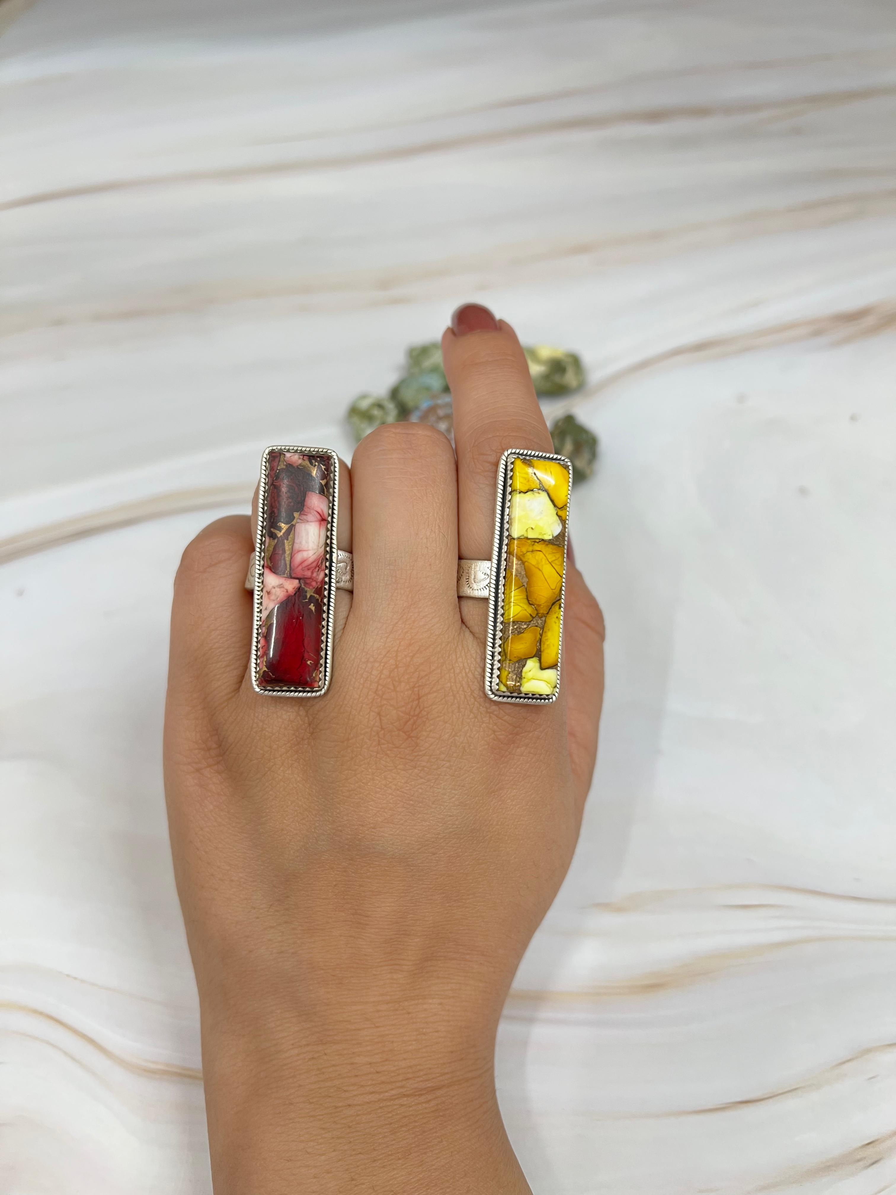 Handmade Sterling Silver Dahlia Rose, Honey Dahlia Adjustable Ring with Signed Nizhoni (4)