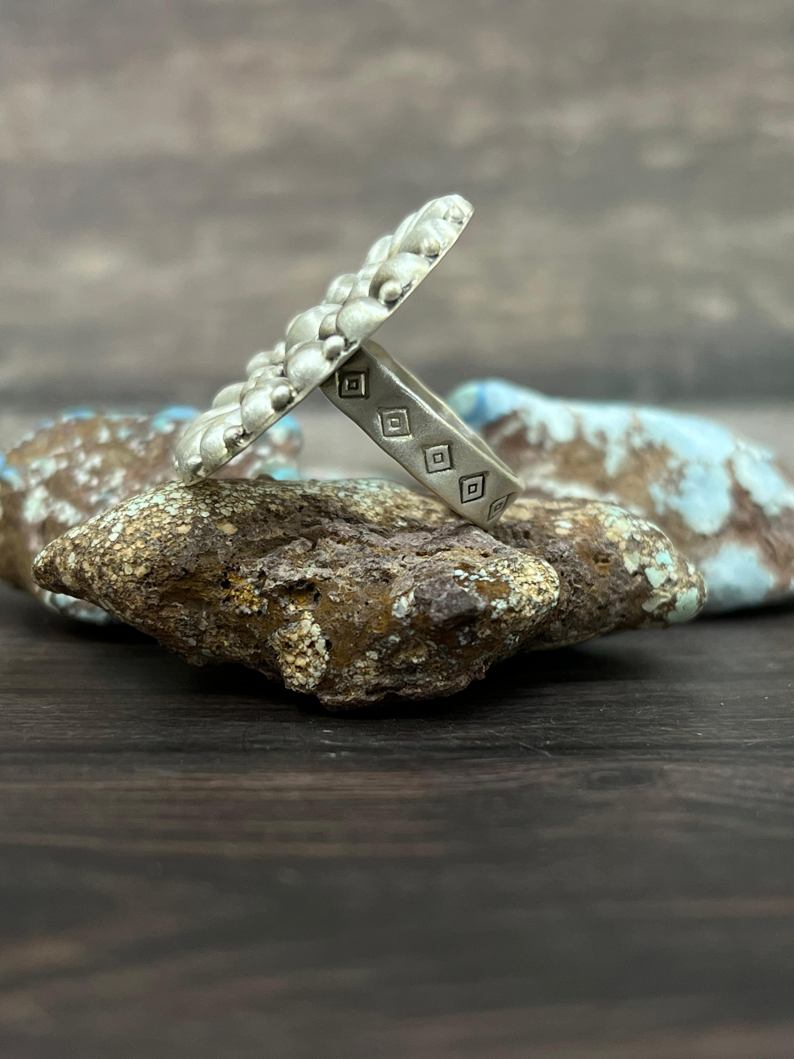 Handmade Sterling Silver Adjustable Ring With Signed Nizhoni