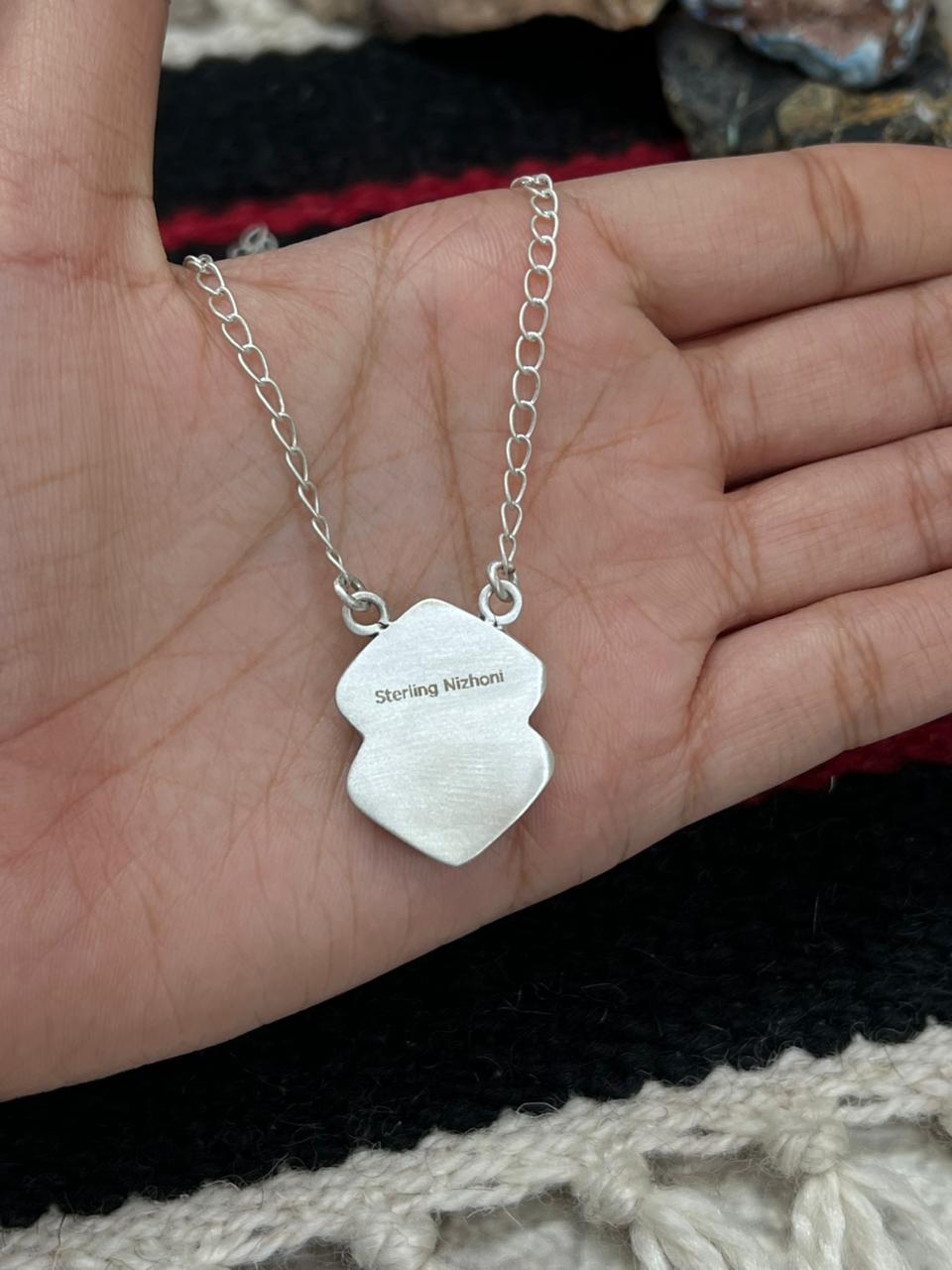 Handmade Sterling Silver Grape Dahlia Necklace "Signed Nizhoni"