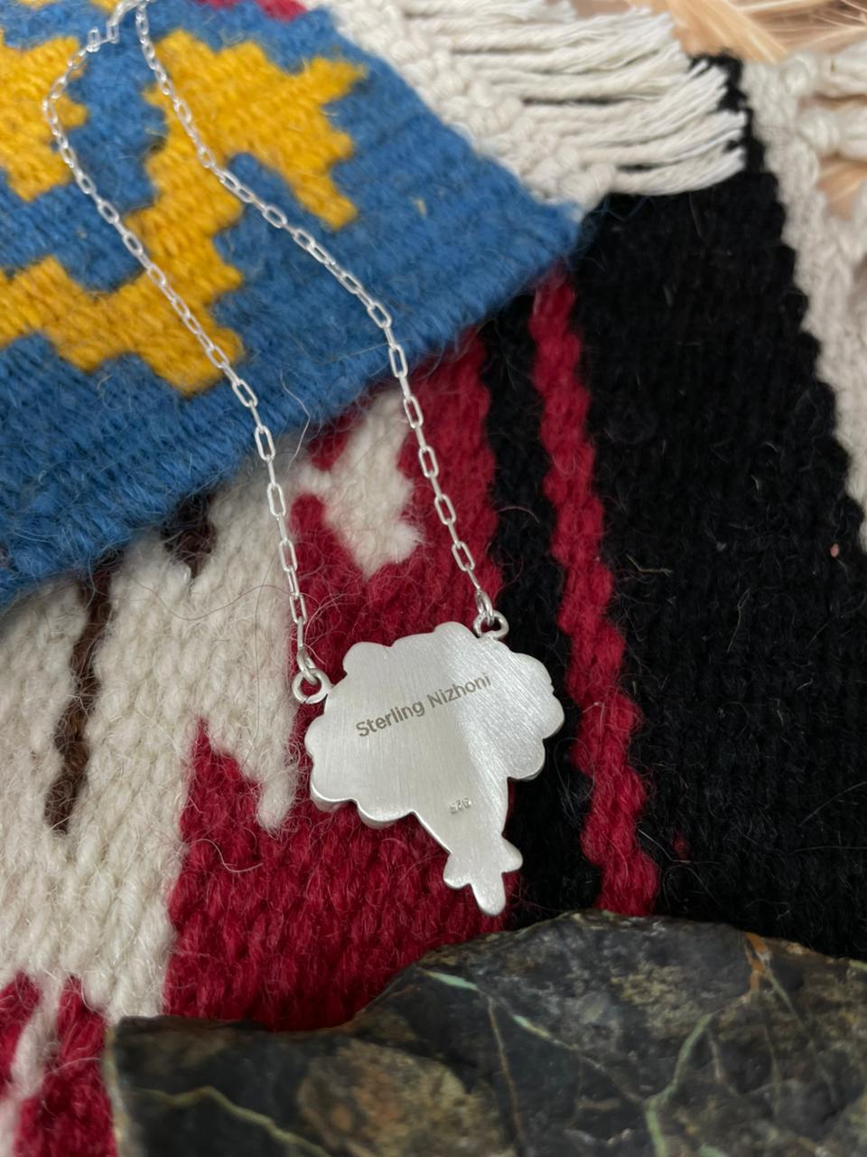 Handmade Sterling Silver Cotton Candy Necklace "Signed Nizhoni"