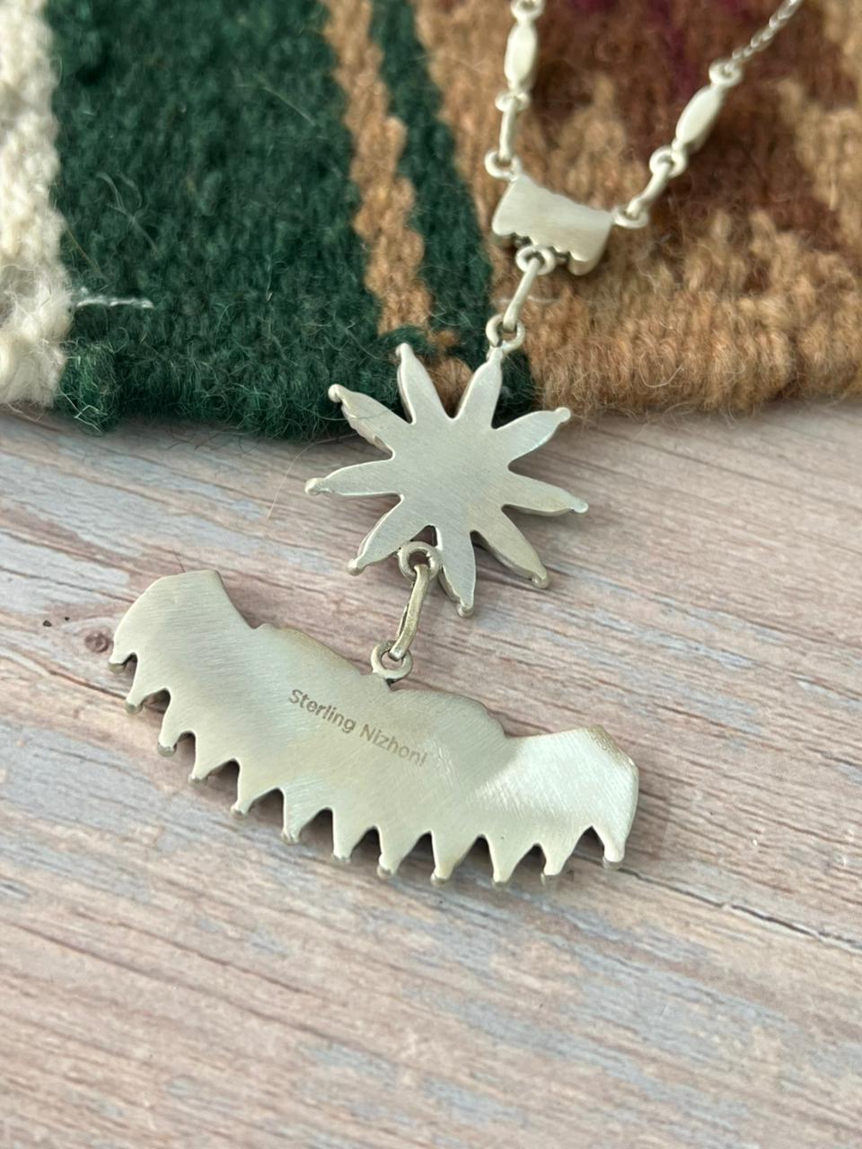 Handmade Sterling Silver Cotton Candy Necklace "Signed Nizhoni"