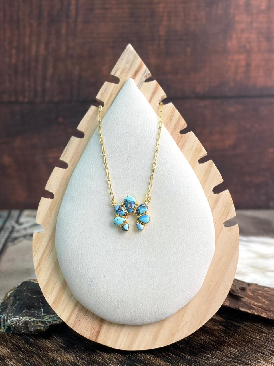 “The Golden Collection” Handmade Natural Golden Hills Turquoise Necklace