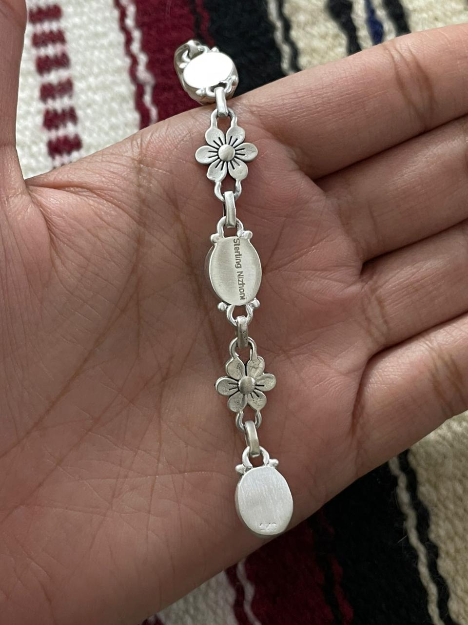 Handmade Sterling Silver Wildhorse Magnesite Pendant "Signed Nizhoni"