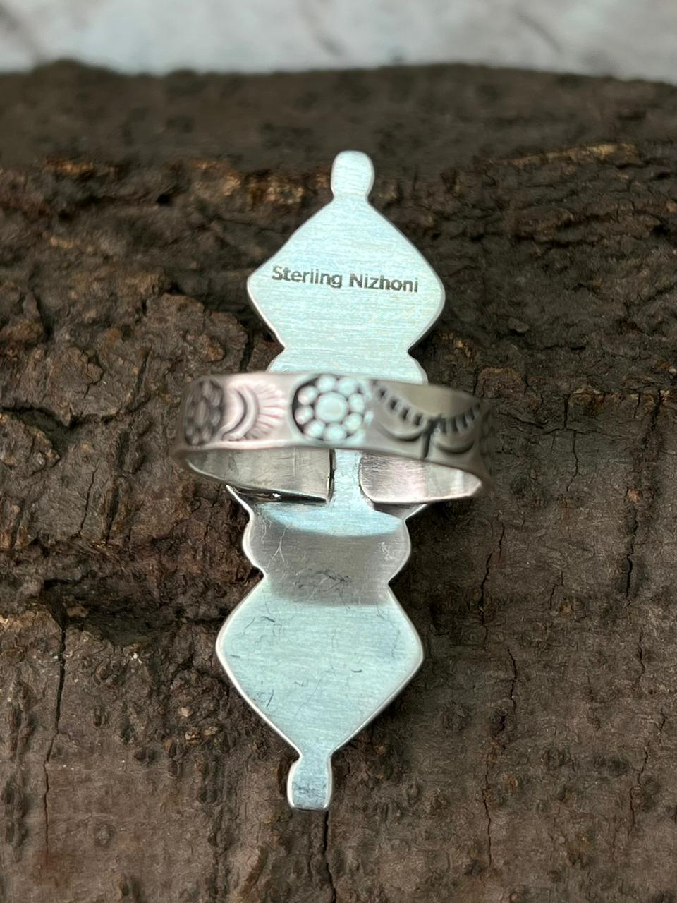 Handmade Sterling Silver Cotton Candy Adjustable Ring "Signed Nizhoni"