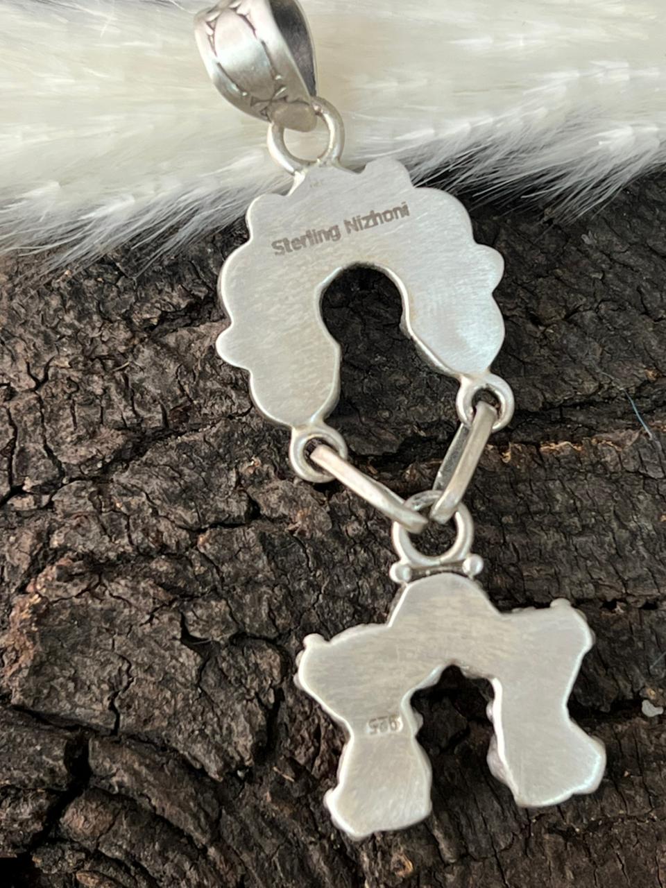 Handmade Sterling Silver Cotton Candy Pendant "Signed Nizhoni"