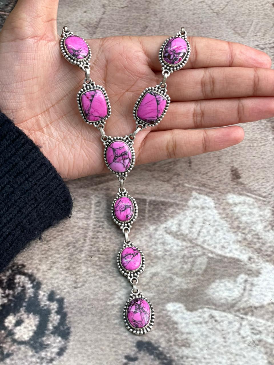 Handmade Sterling Silver Cherry Blossom Necklace "Signed Nizhoni"