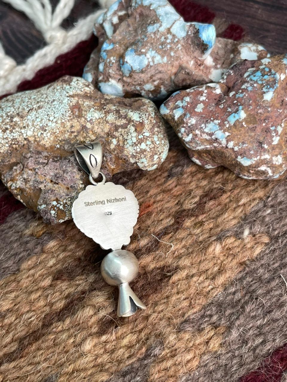 Handmade Sterling Silver Cotton Candy Pendant "Signed Nizhoni"