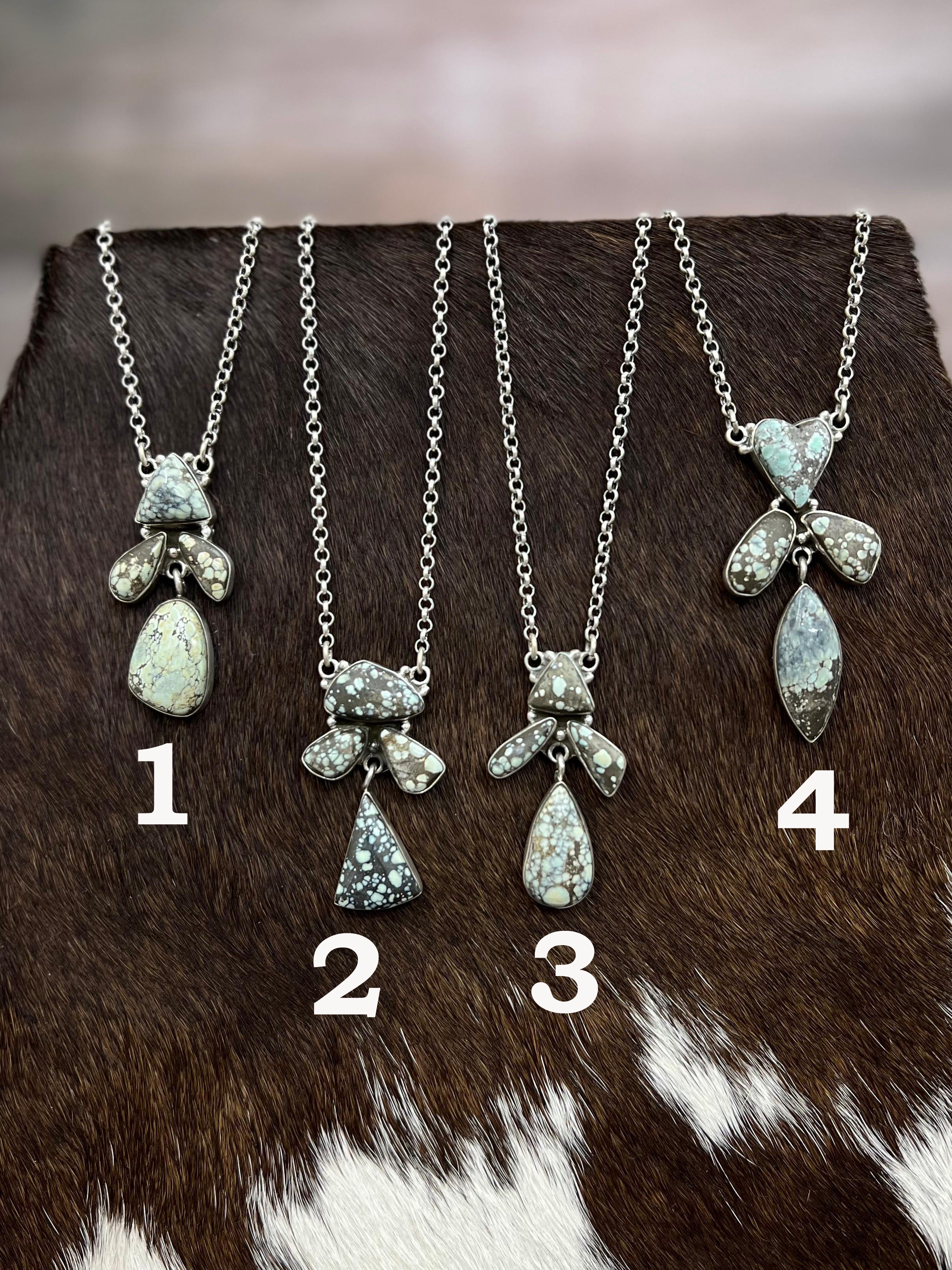 Handmade Sterling Silver Starfox Variscite Necklace Signed Nizhoni